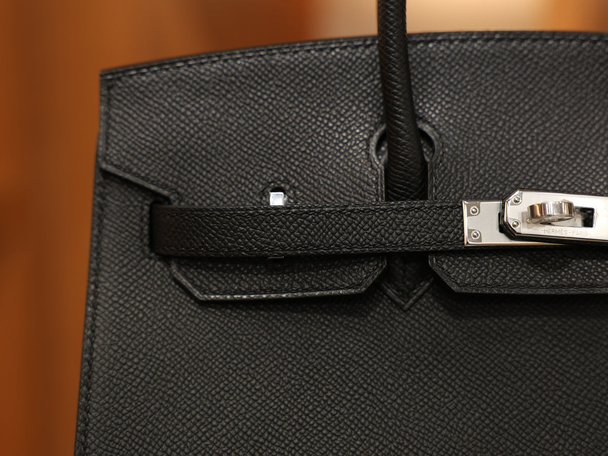 Birkin 25 epsom sellier black PHW