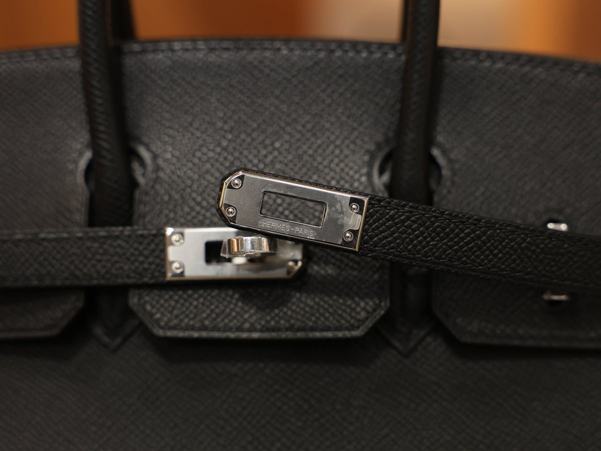 Birkin 25 epsom sellier black PHW