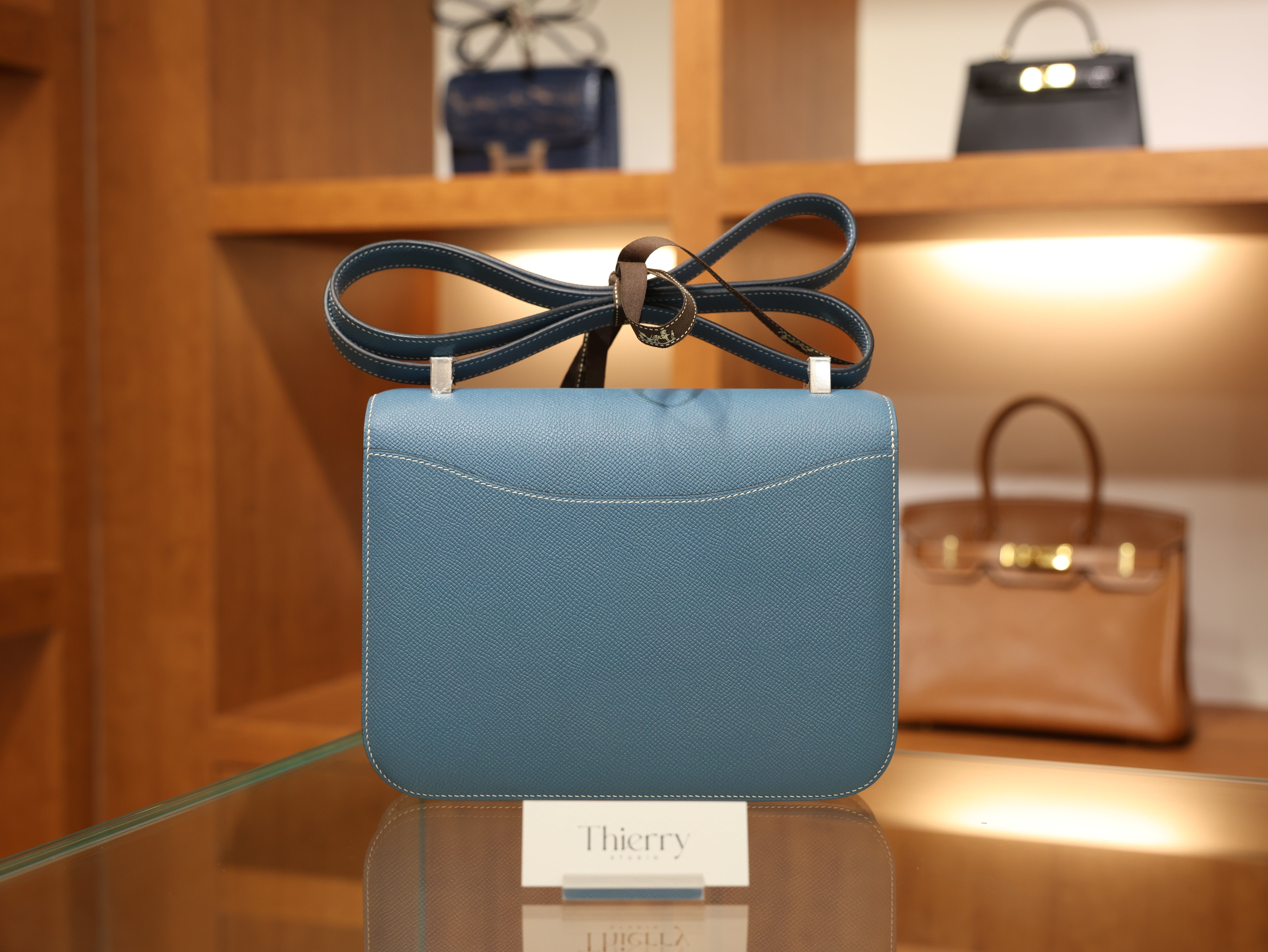 Constance 18 epsom blue jean PHW