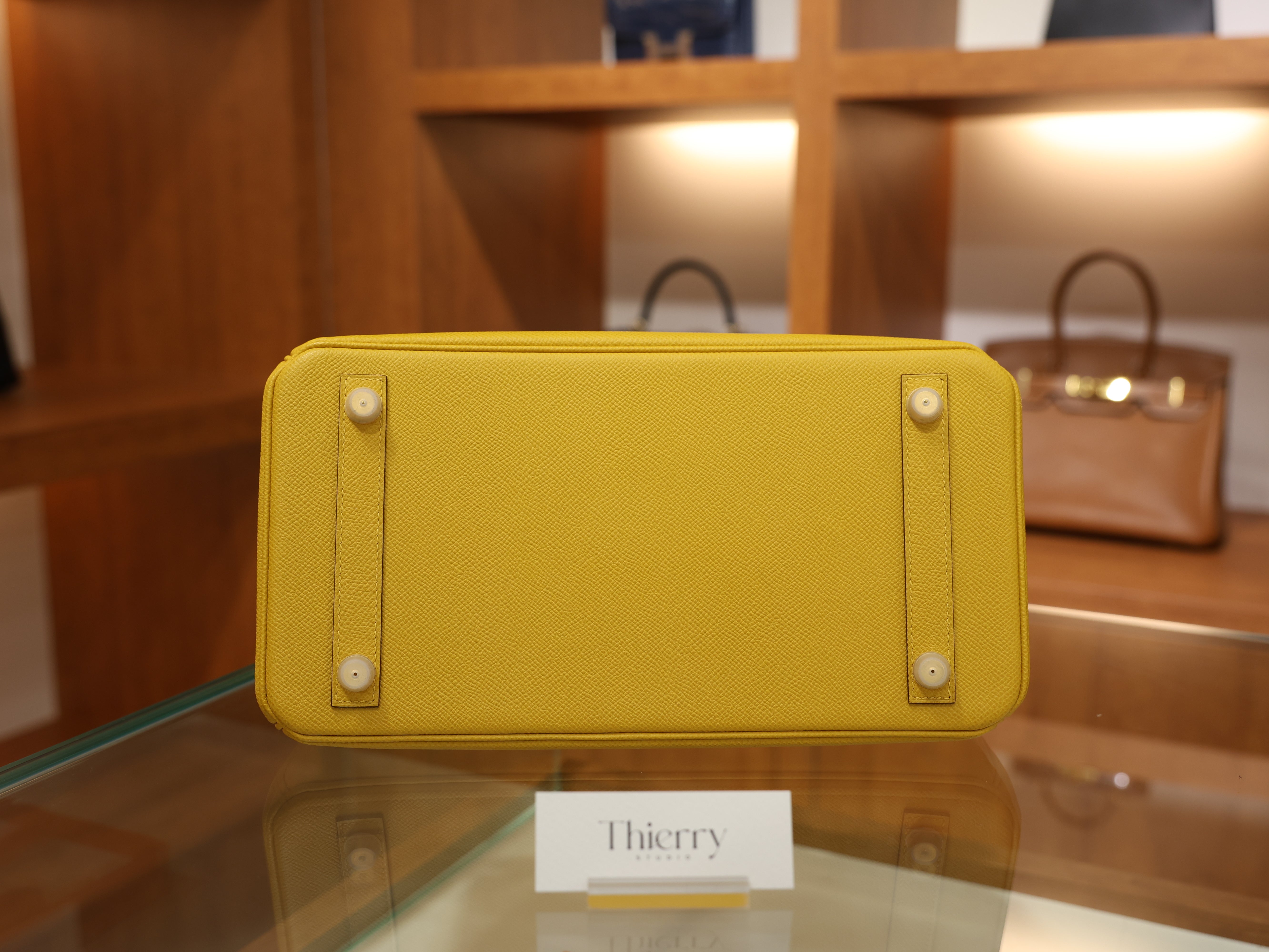 Birkin 30 epsom retourne jaune ambre GHW