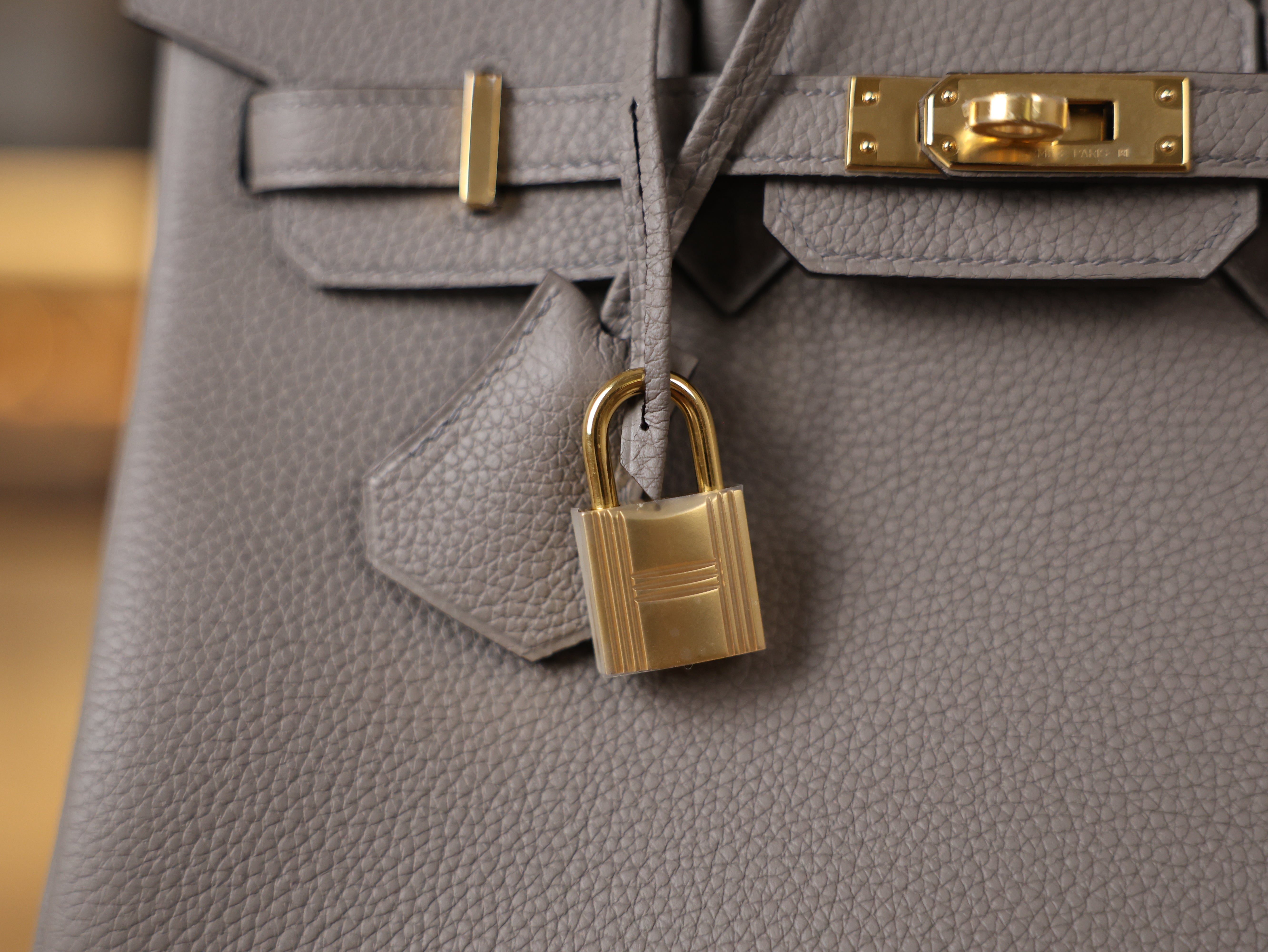 Birkin 25 togo gris asphalte GHW