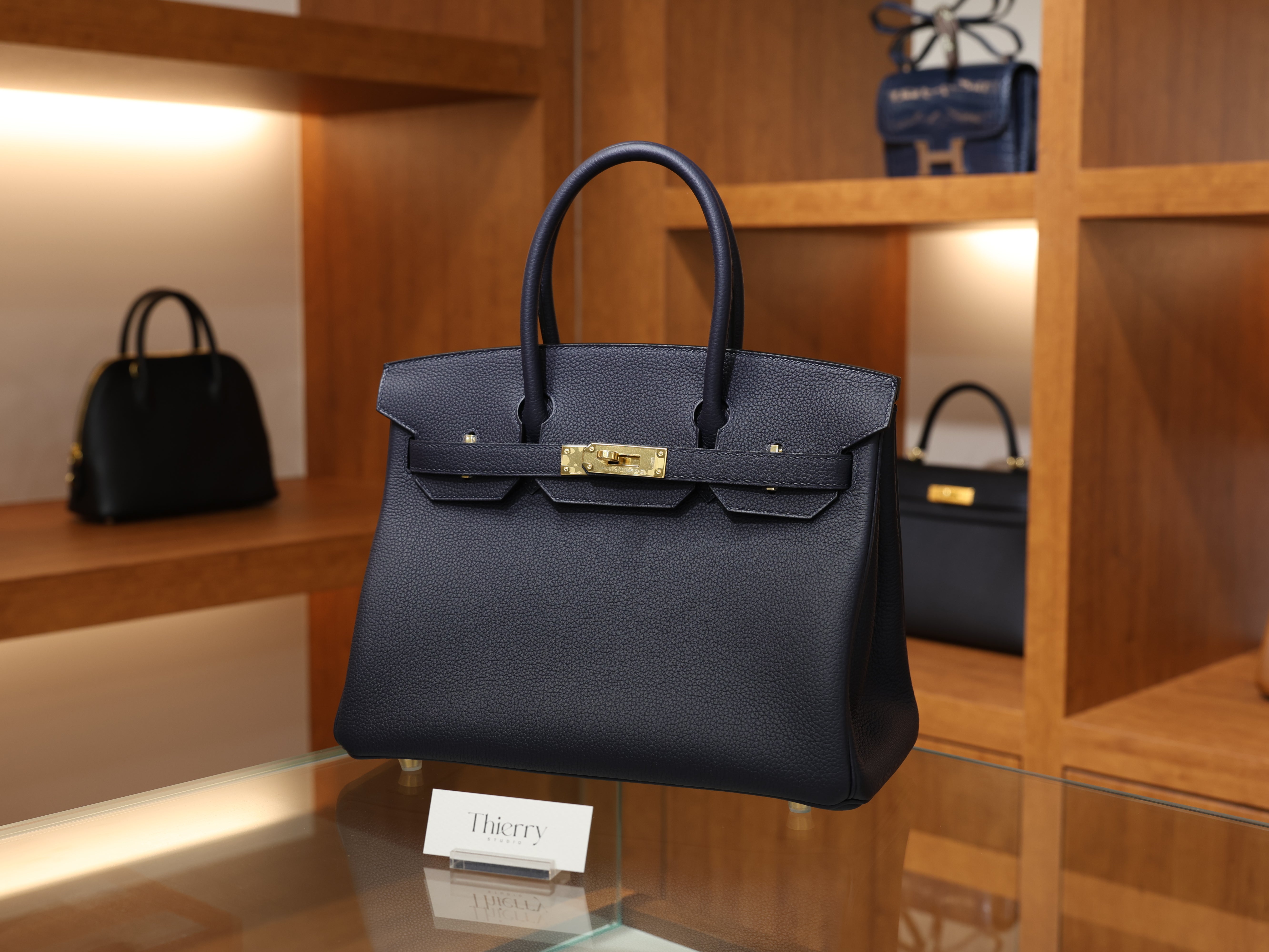 Birkin 30 togo blue nuit GHW