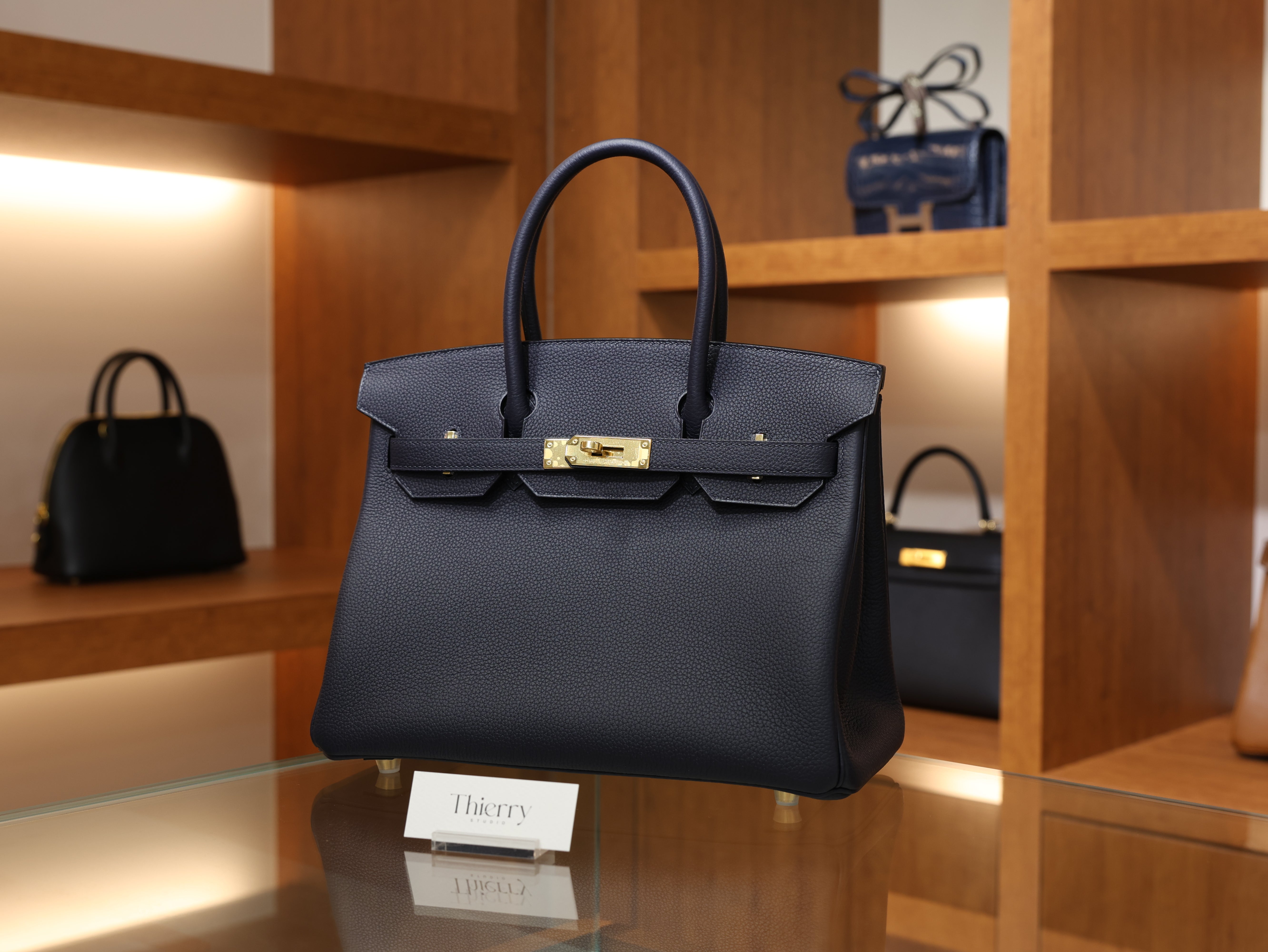 Birkin 30 togo blue nuit GHW