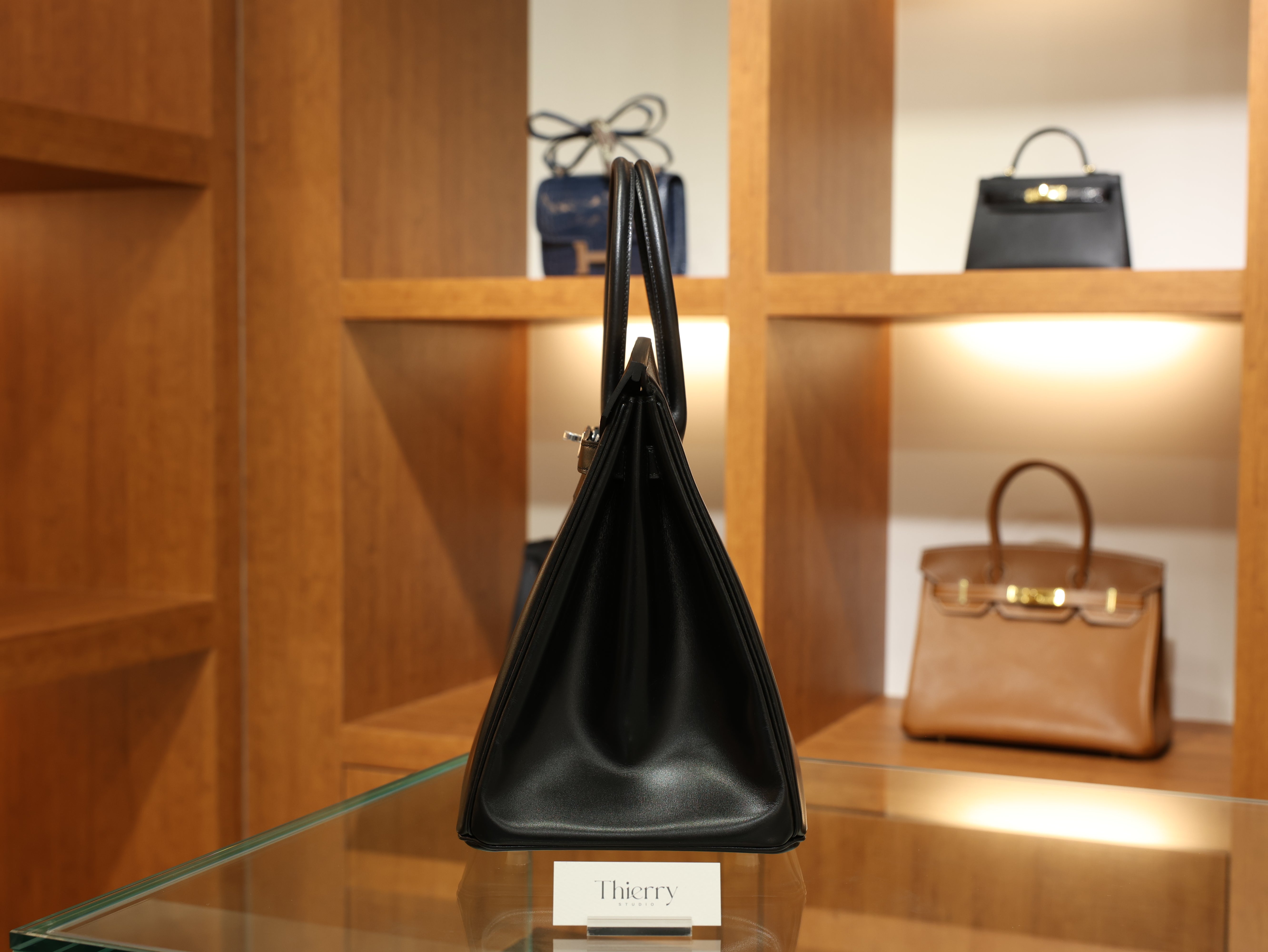 Birkin 35 box black PHW