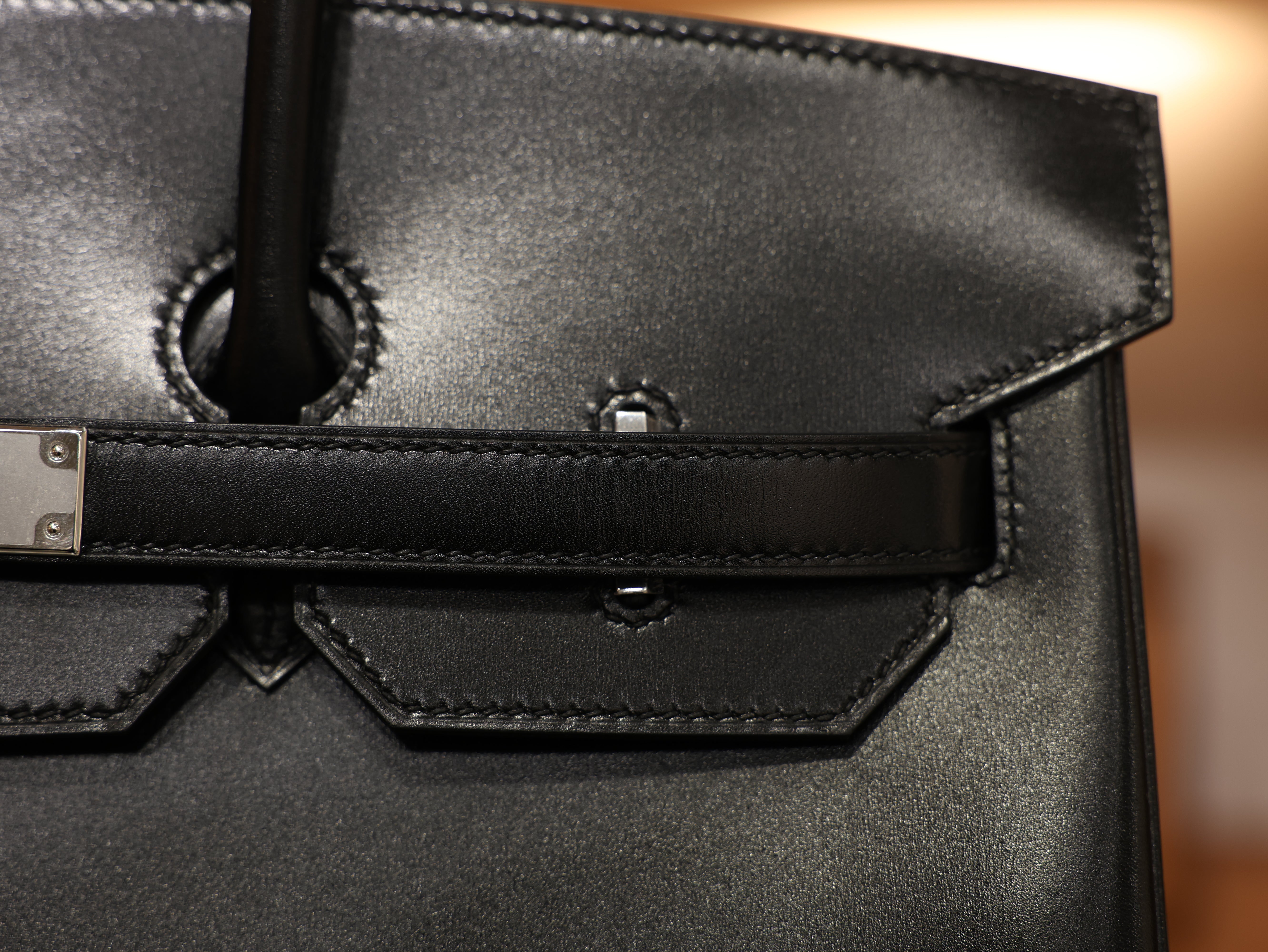 Birkin 35 box black PHW