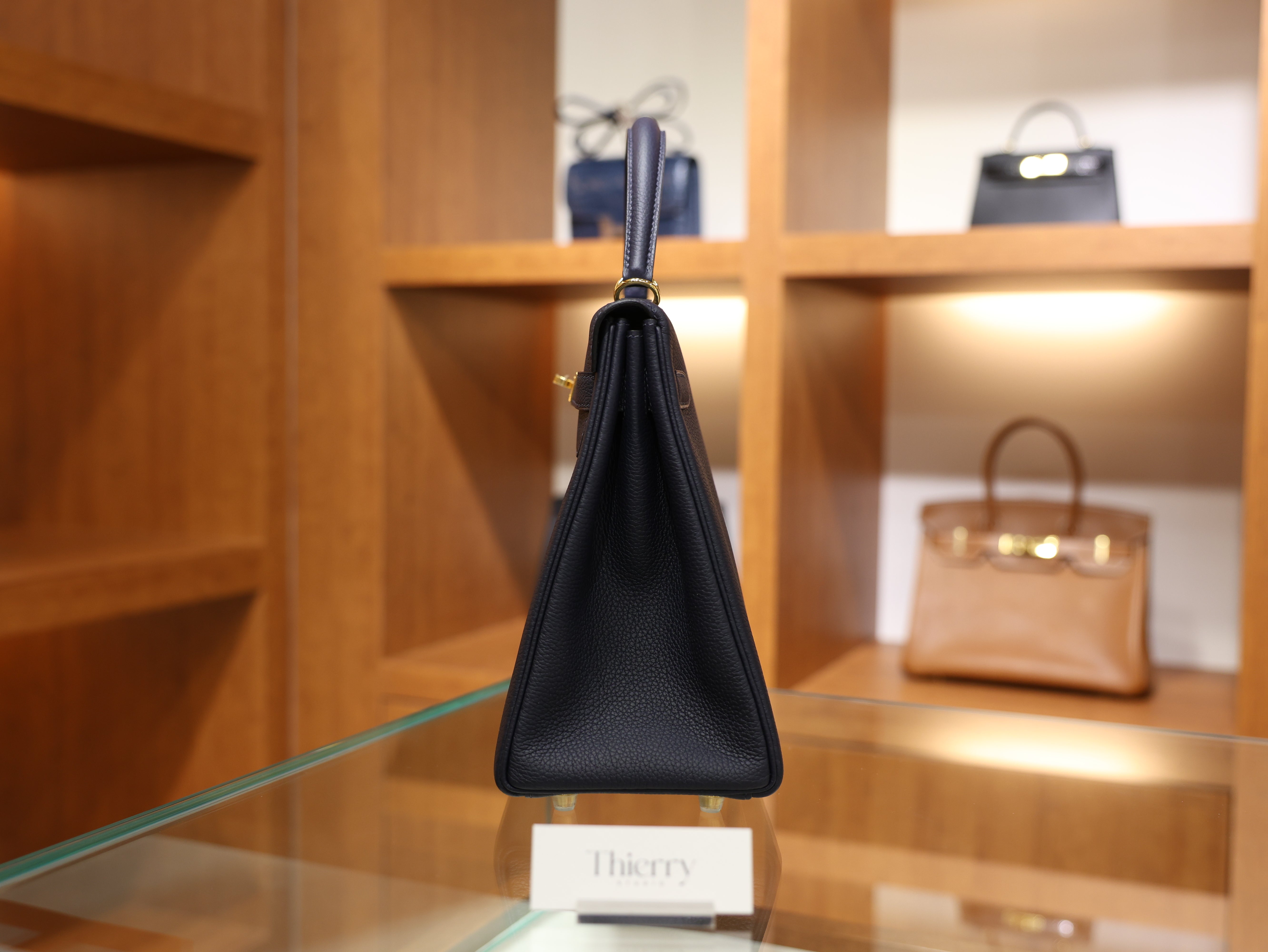 Kelly 32 togo blue nuit GHW