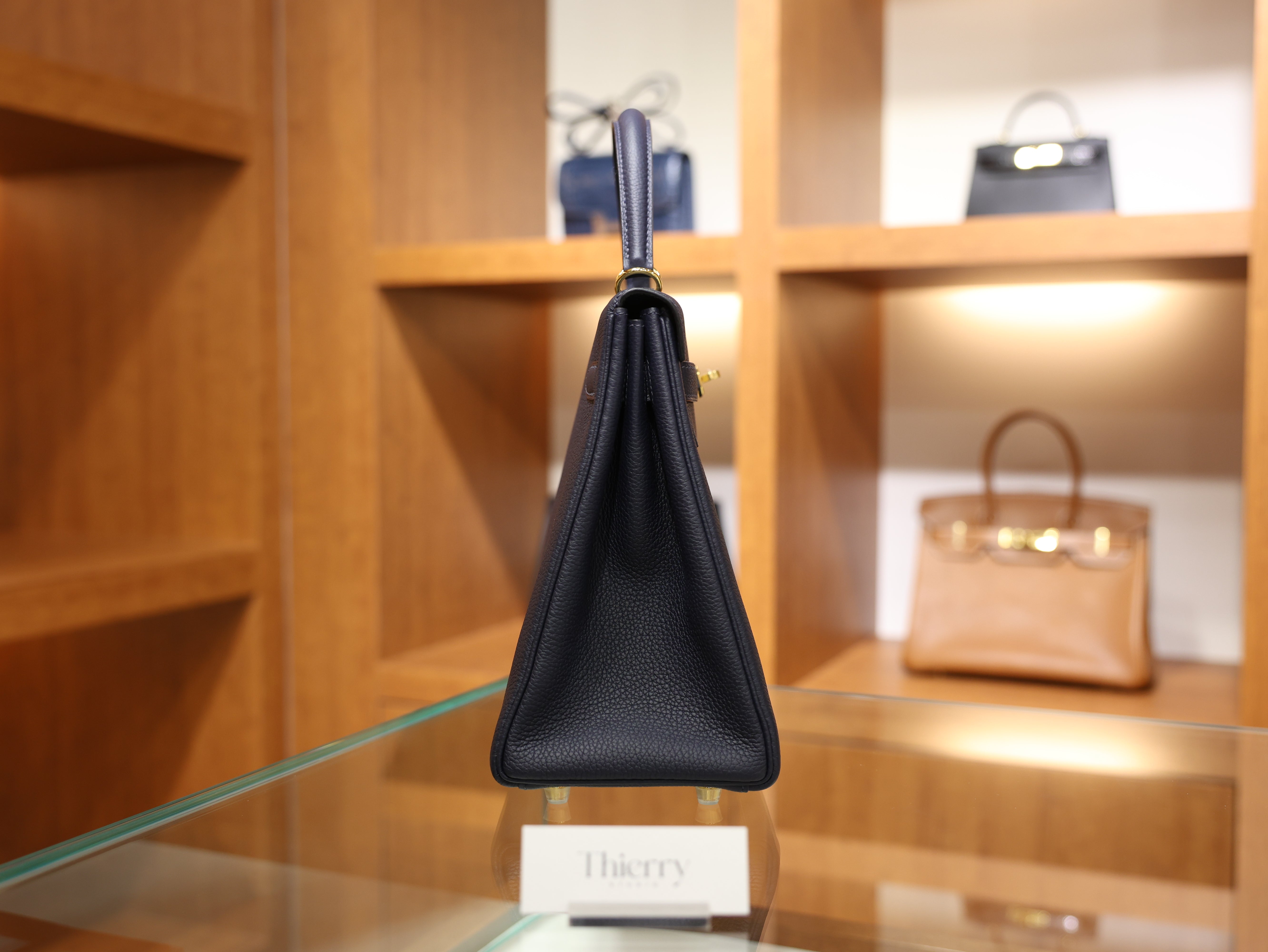 Kelly 32 togo blue nuit GHW
