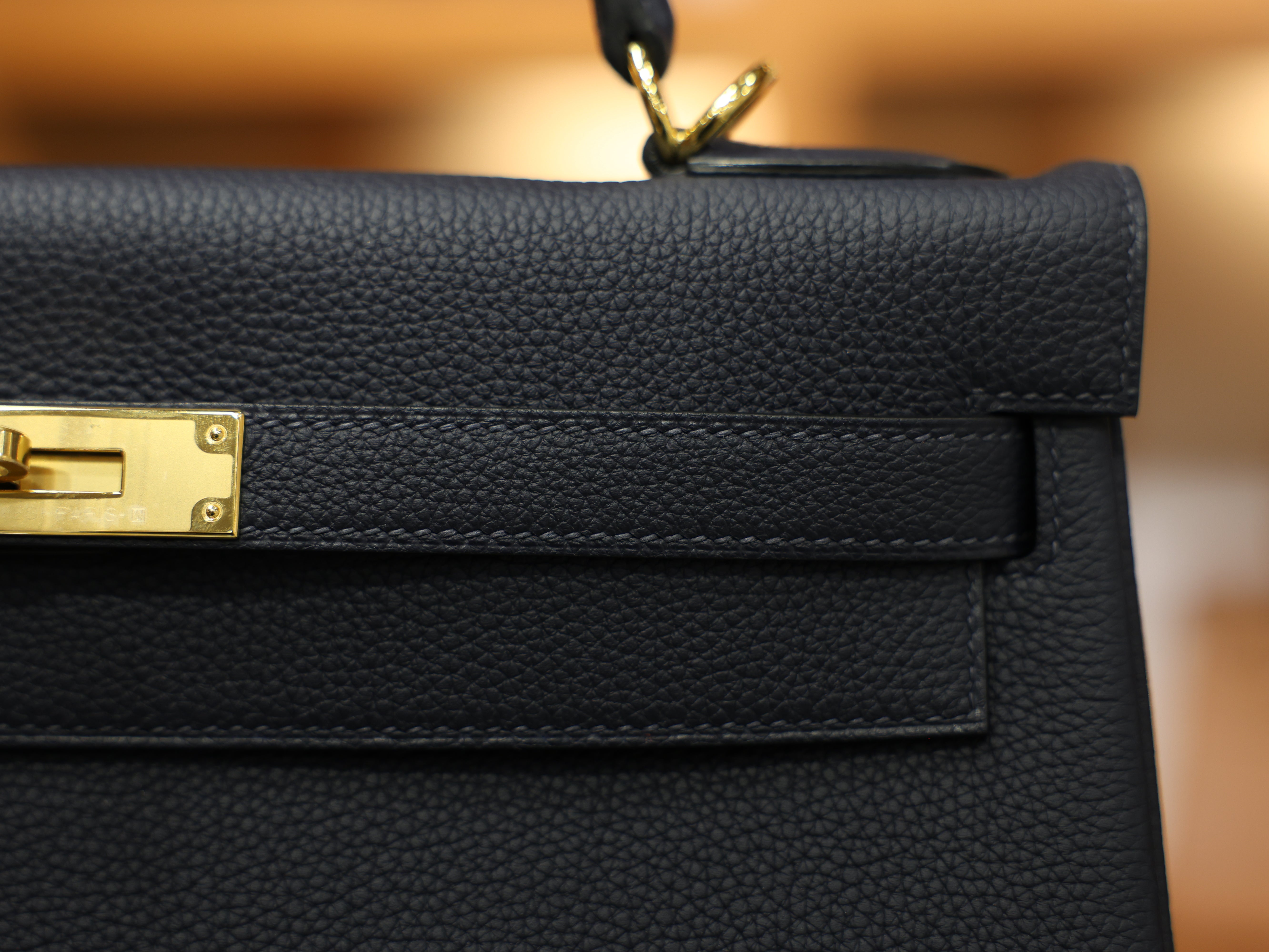 Kelly 32 togo blue nuit GHW