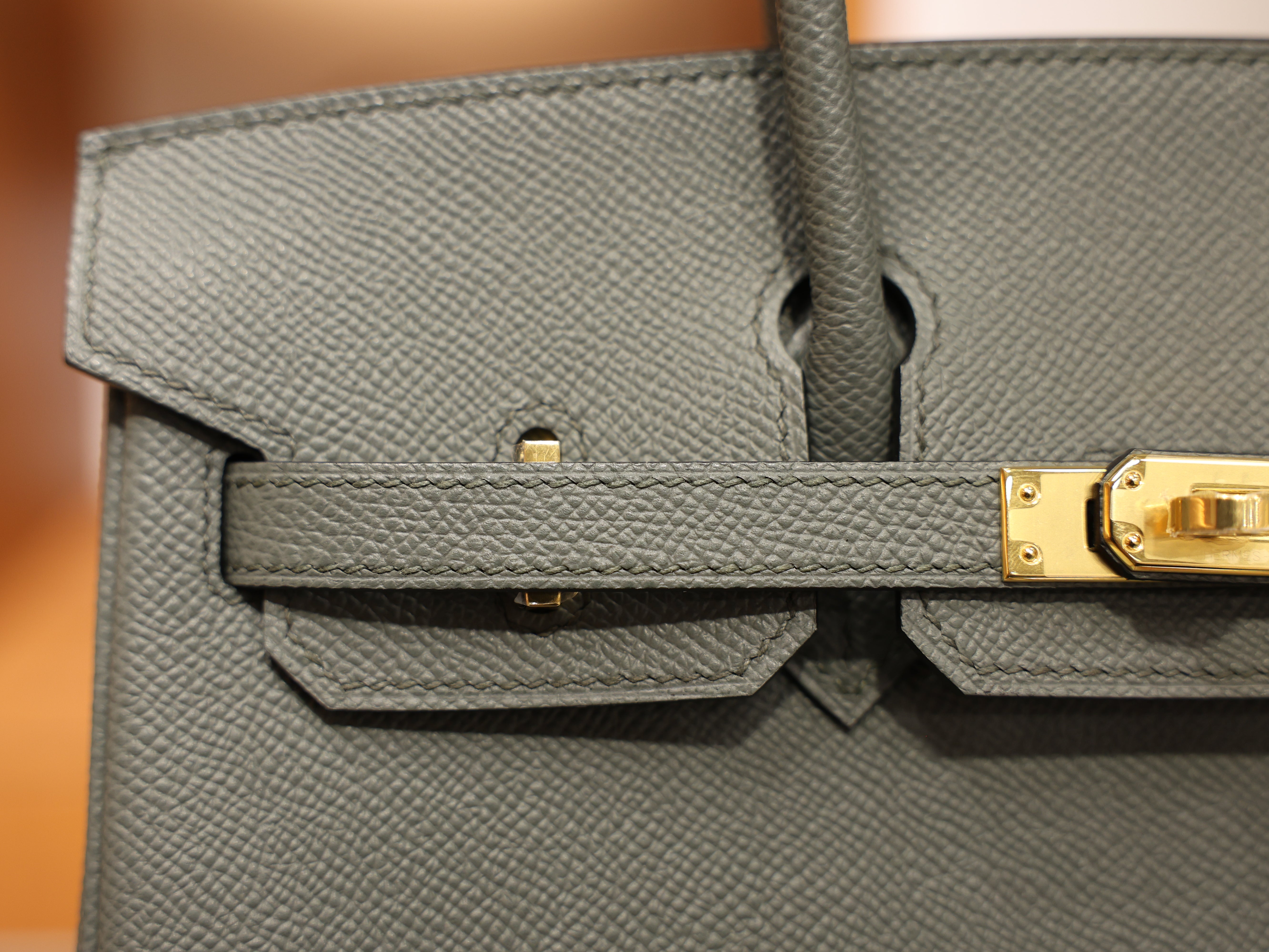 Birkin 25 togo vert amande GHW