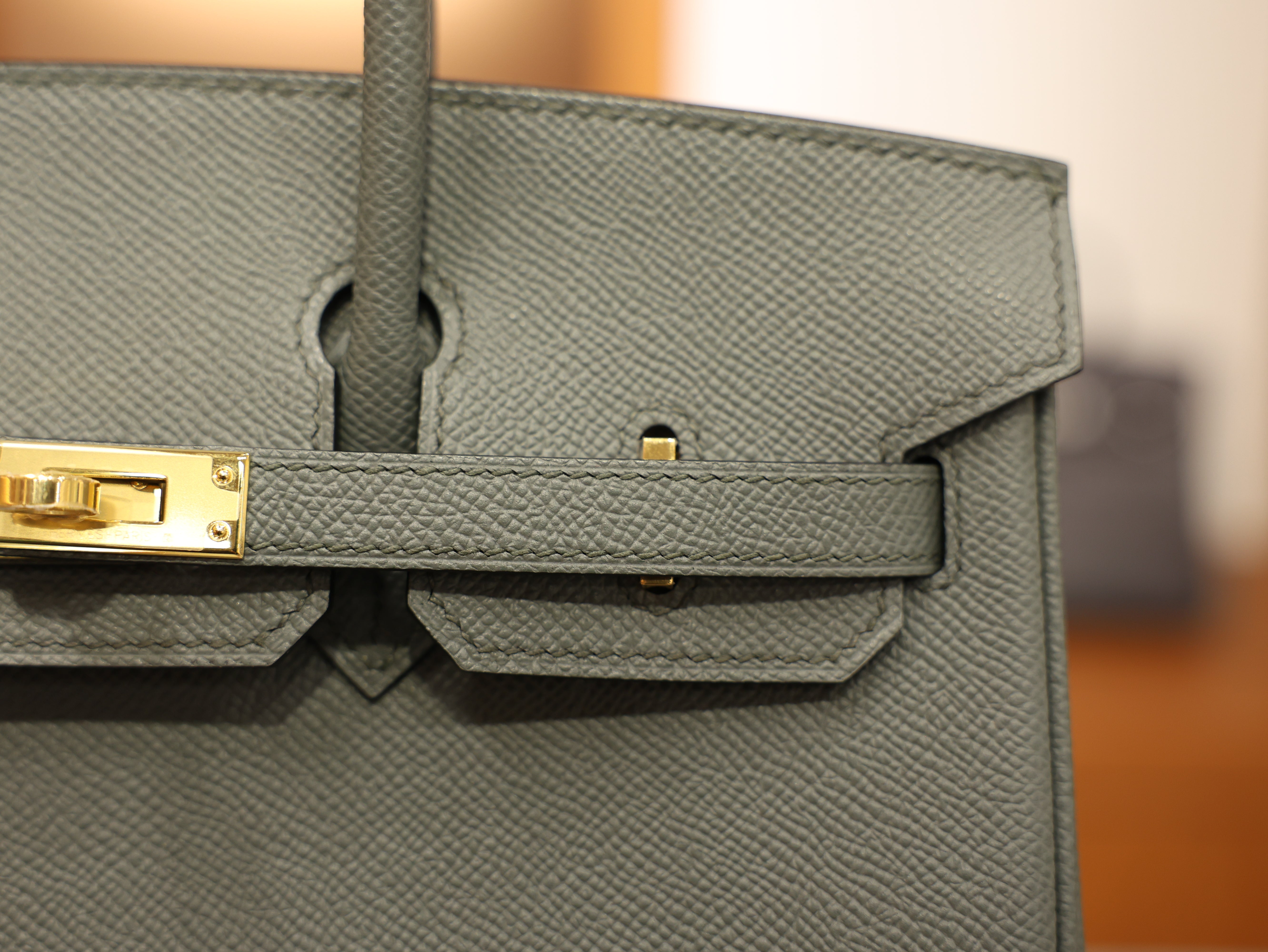 Birkin 25 togo vert amande GHW