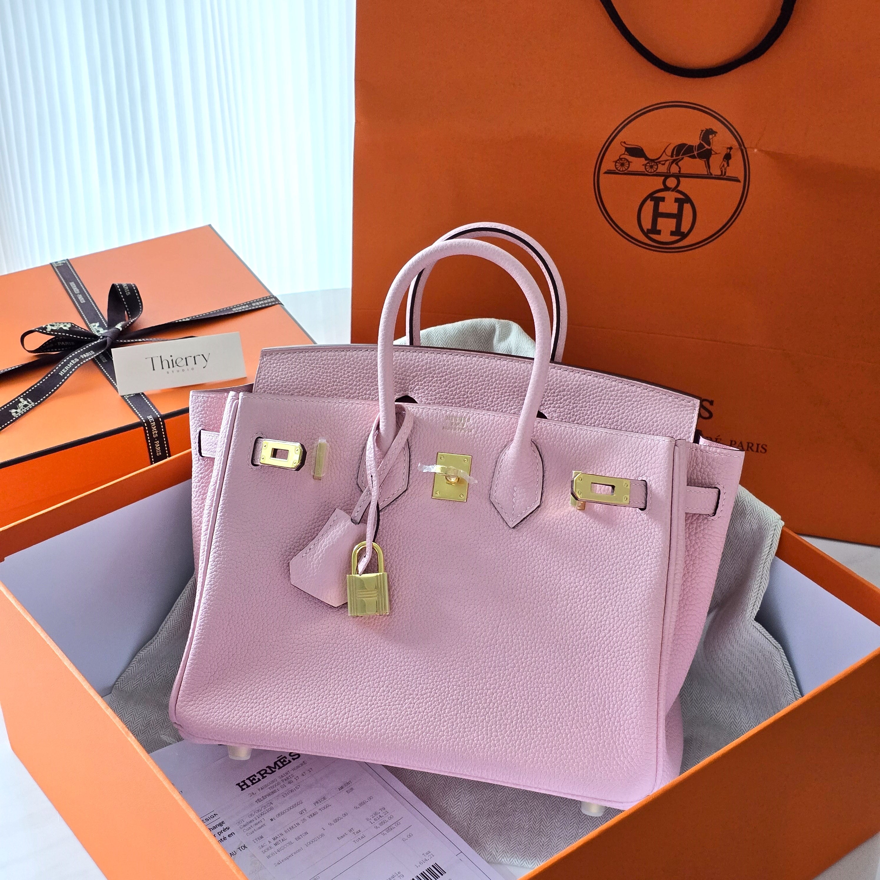 Birkin 25 togo rose sakura GHW