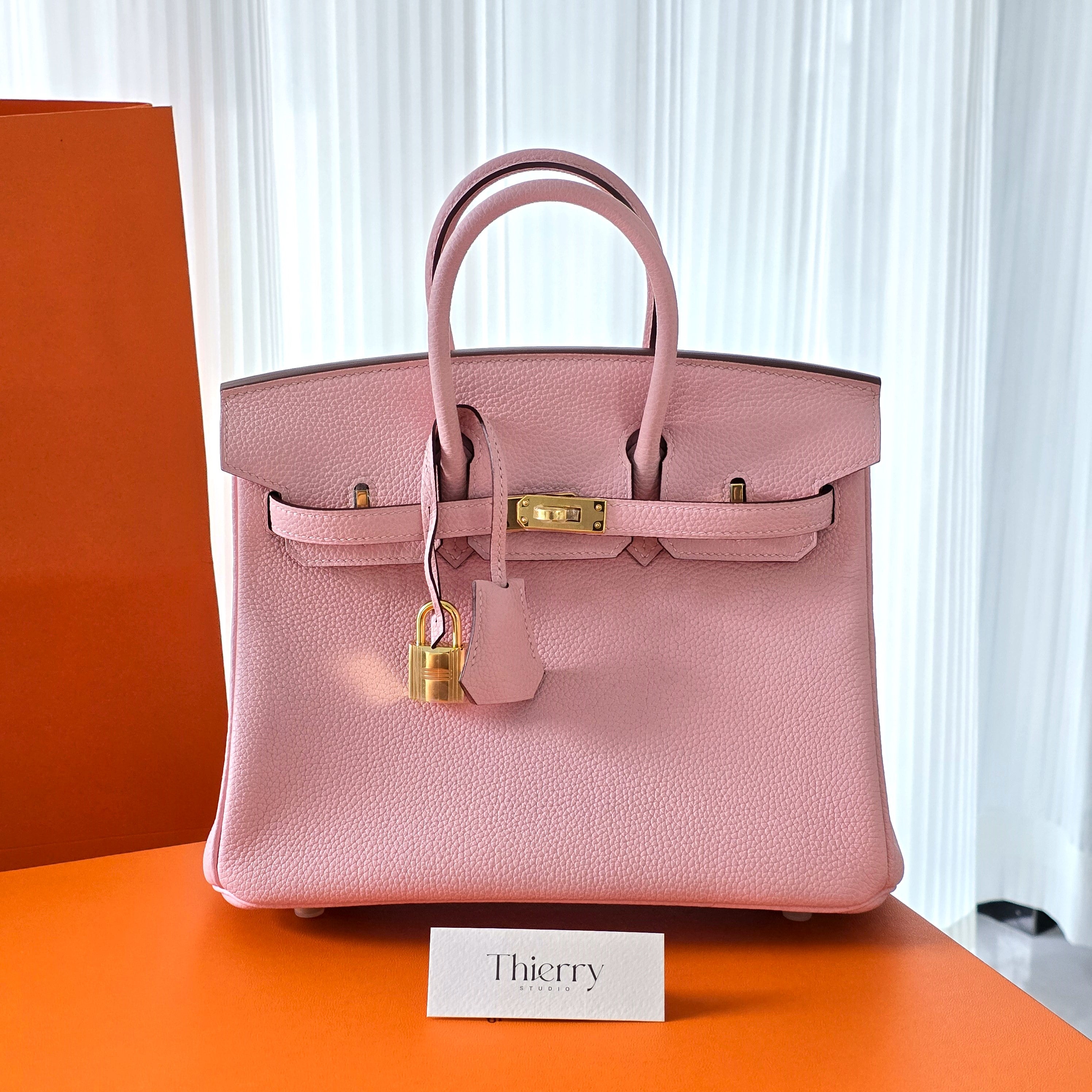 Birkin 25 togo rose sakura GHW