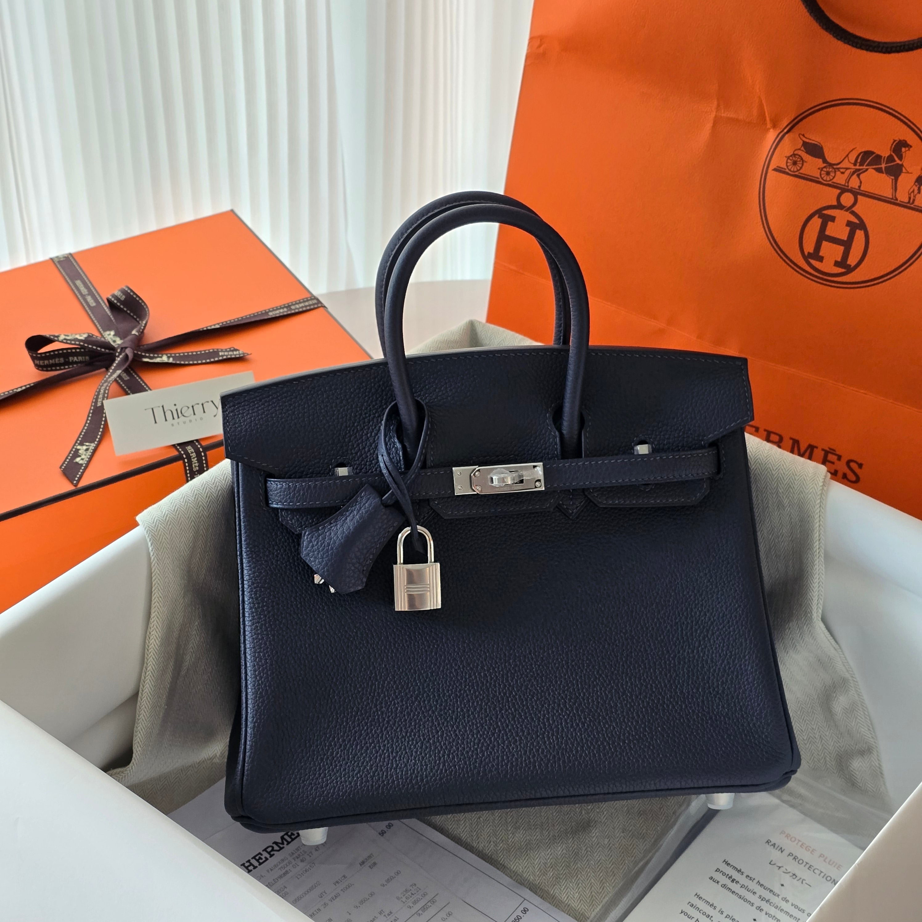 Birkin 25 togo blue nuit PHW