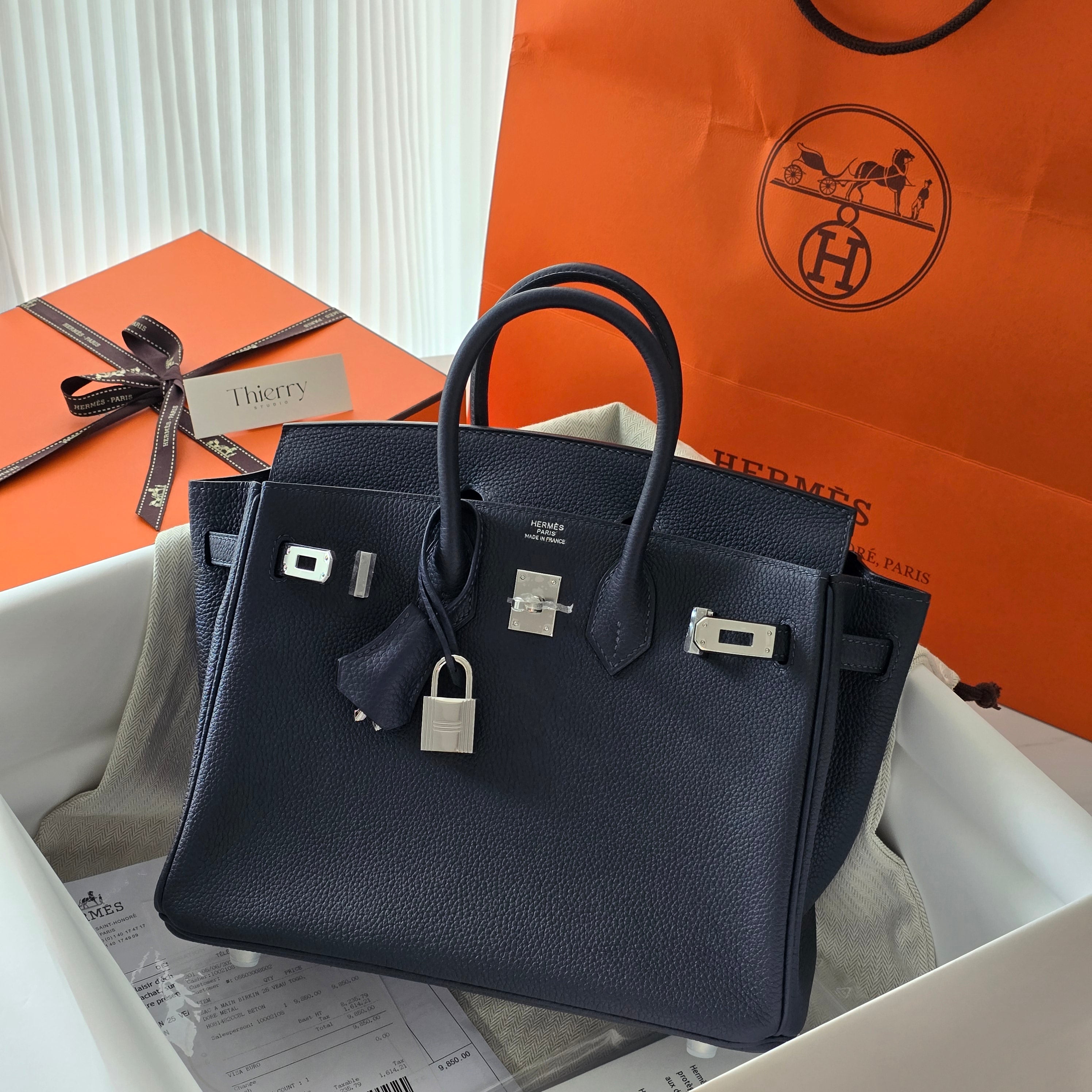 Birkin 25 togo blue nuit PHW