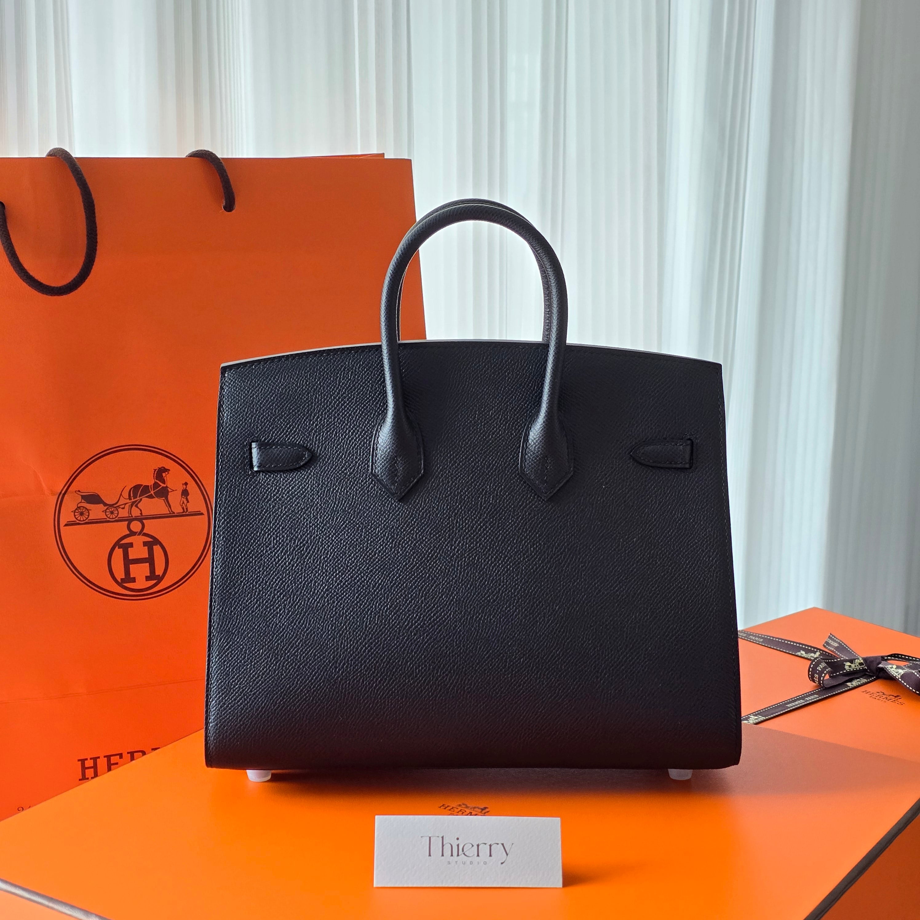 Birkin 25 epsom sellier black PHW