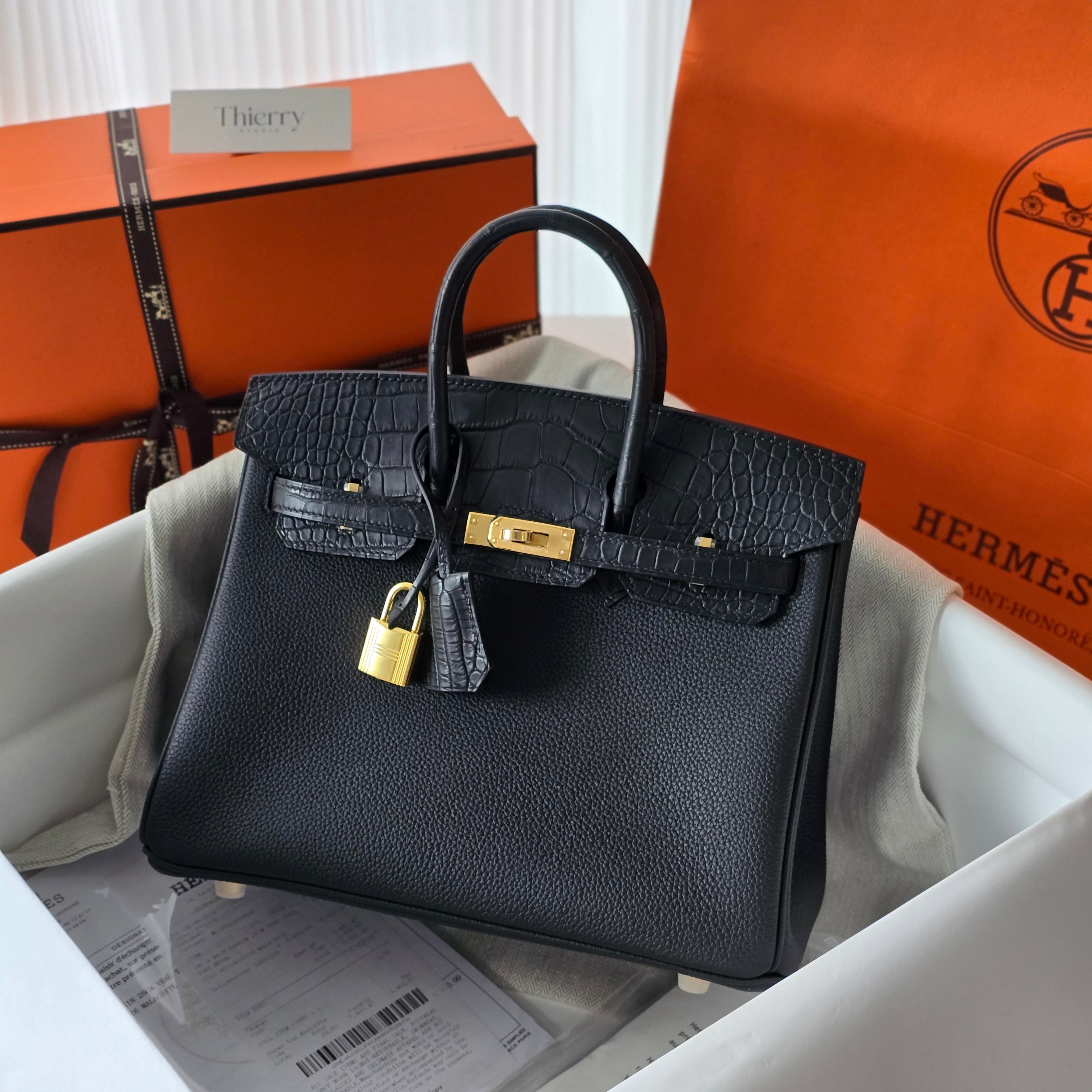 Birkin 25 touch matt black GHW