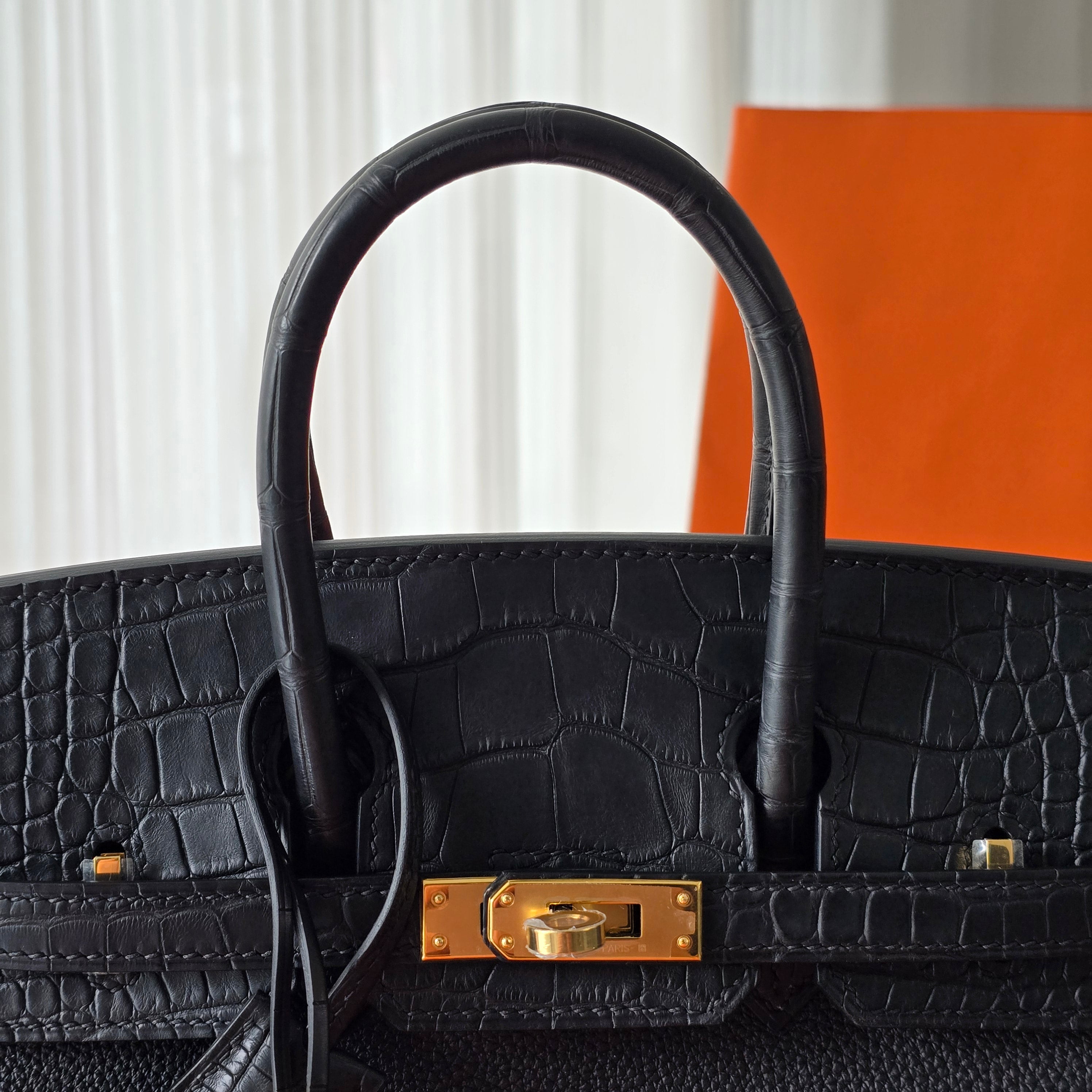 Birkin 25 touch matt black GHW