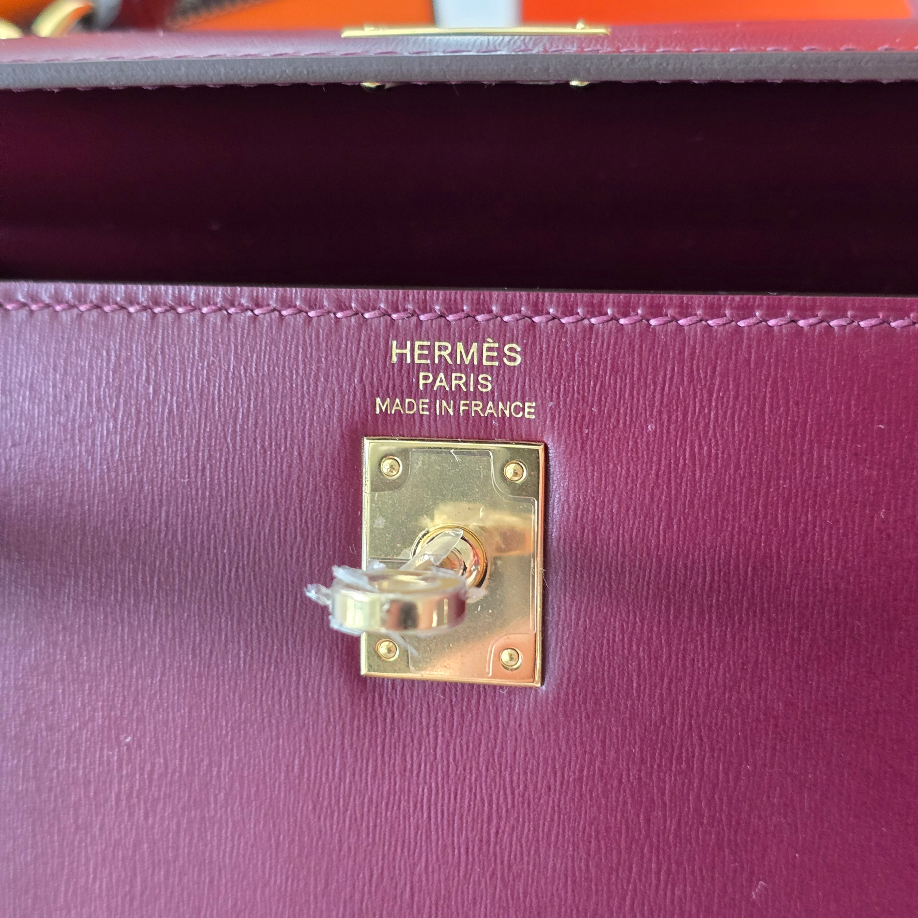 Kelly 25 box bordeaux GHW