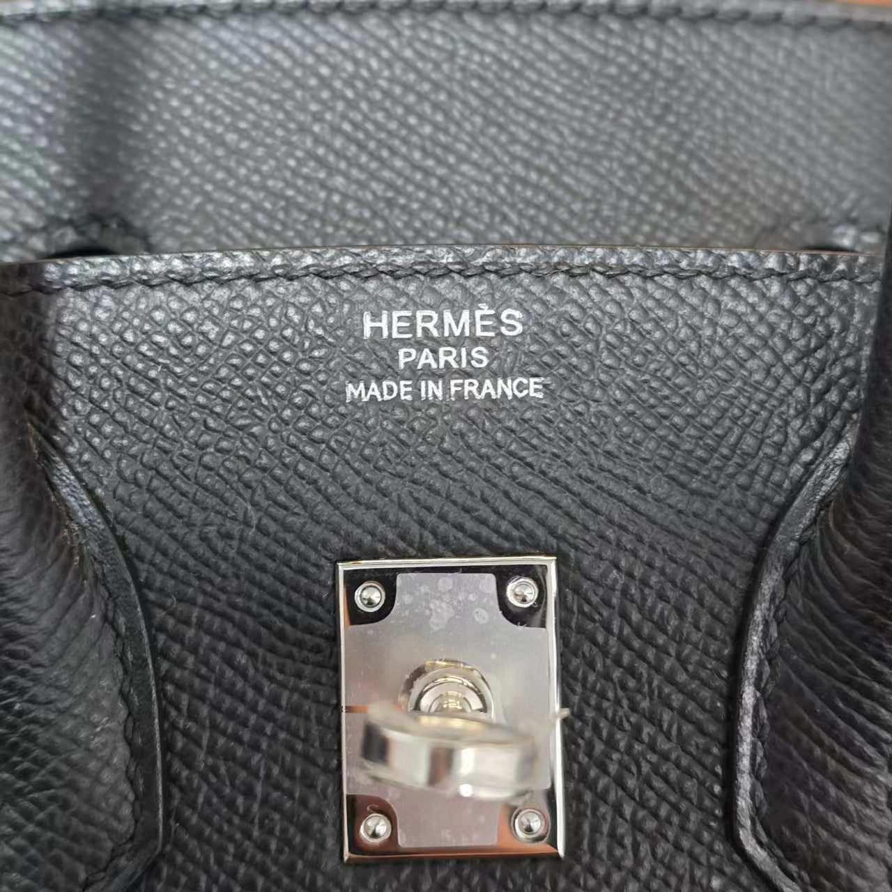 Birkin 25 epsom sellier black PHW