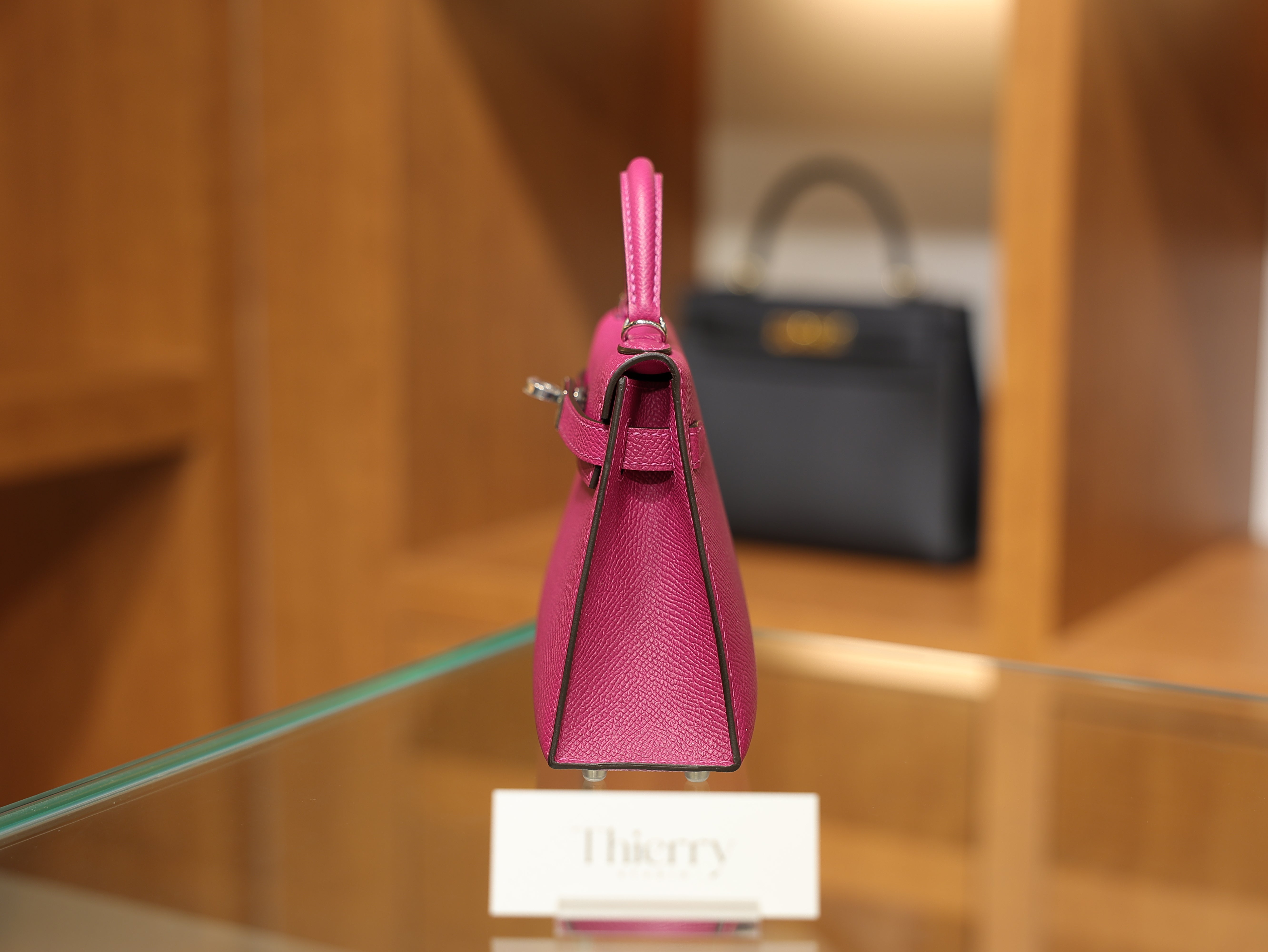 Kelly mini 2 epsom rose pourpre PHW