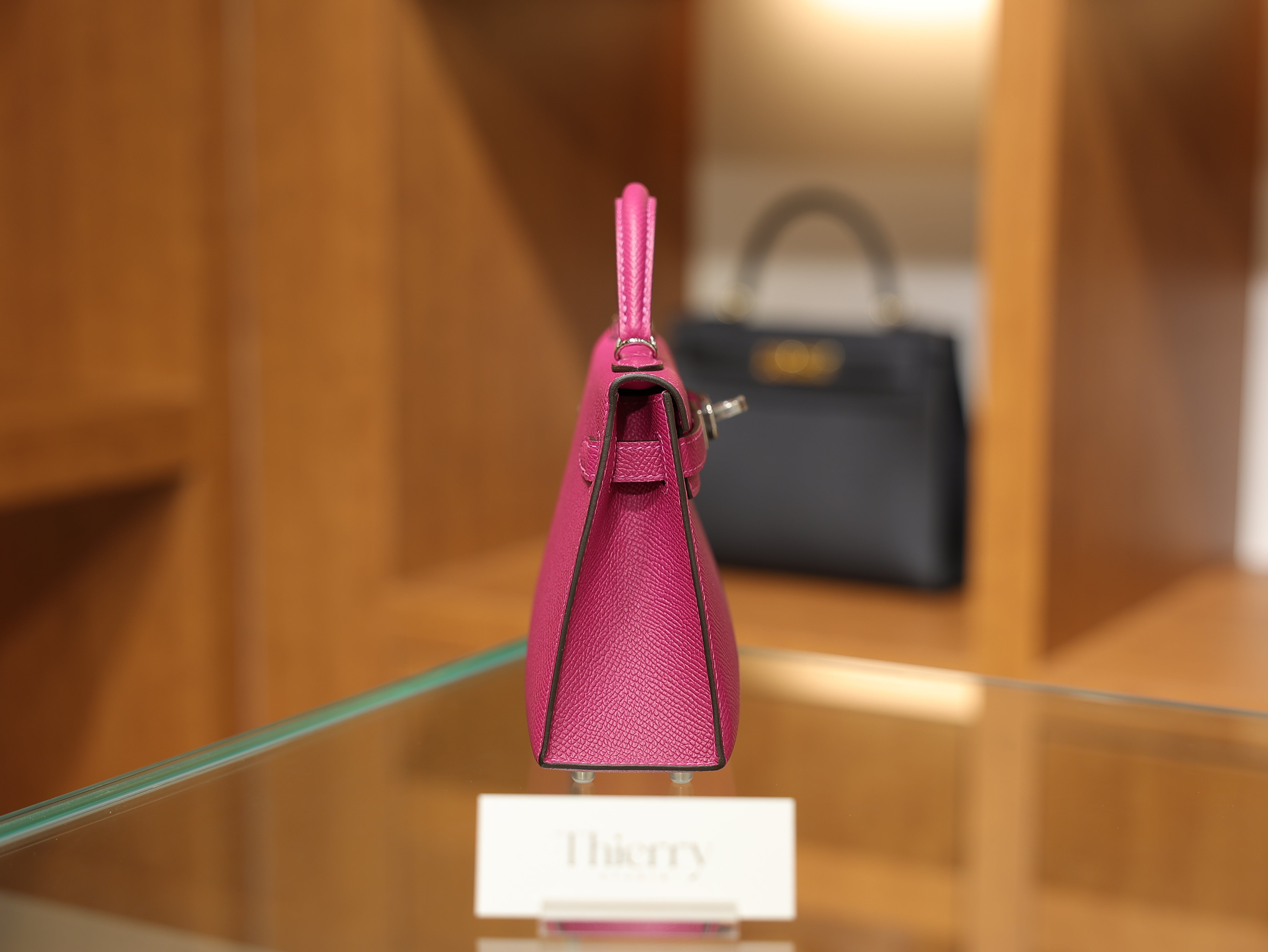 Kelly mini 2 epsom rose pourpre PHW