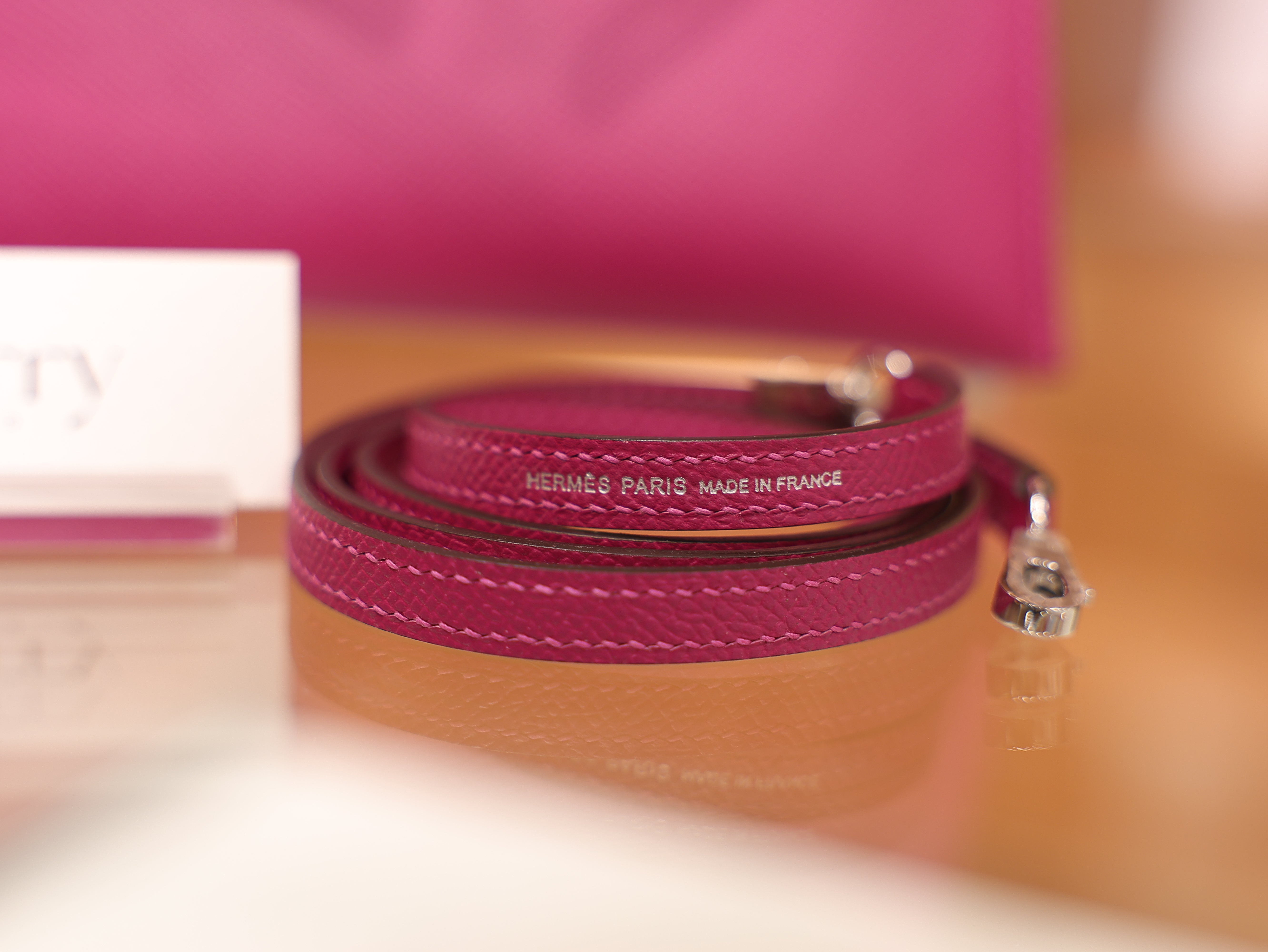 Kelly mini 2 epsom rose pourpre PHW