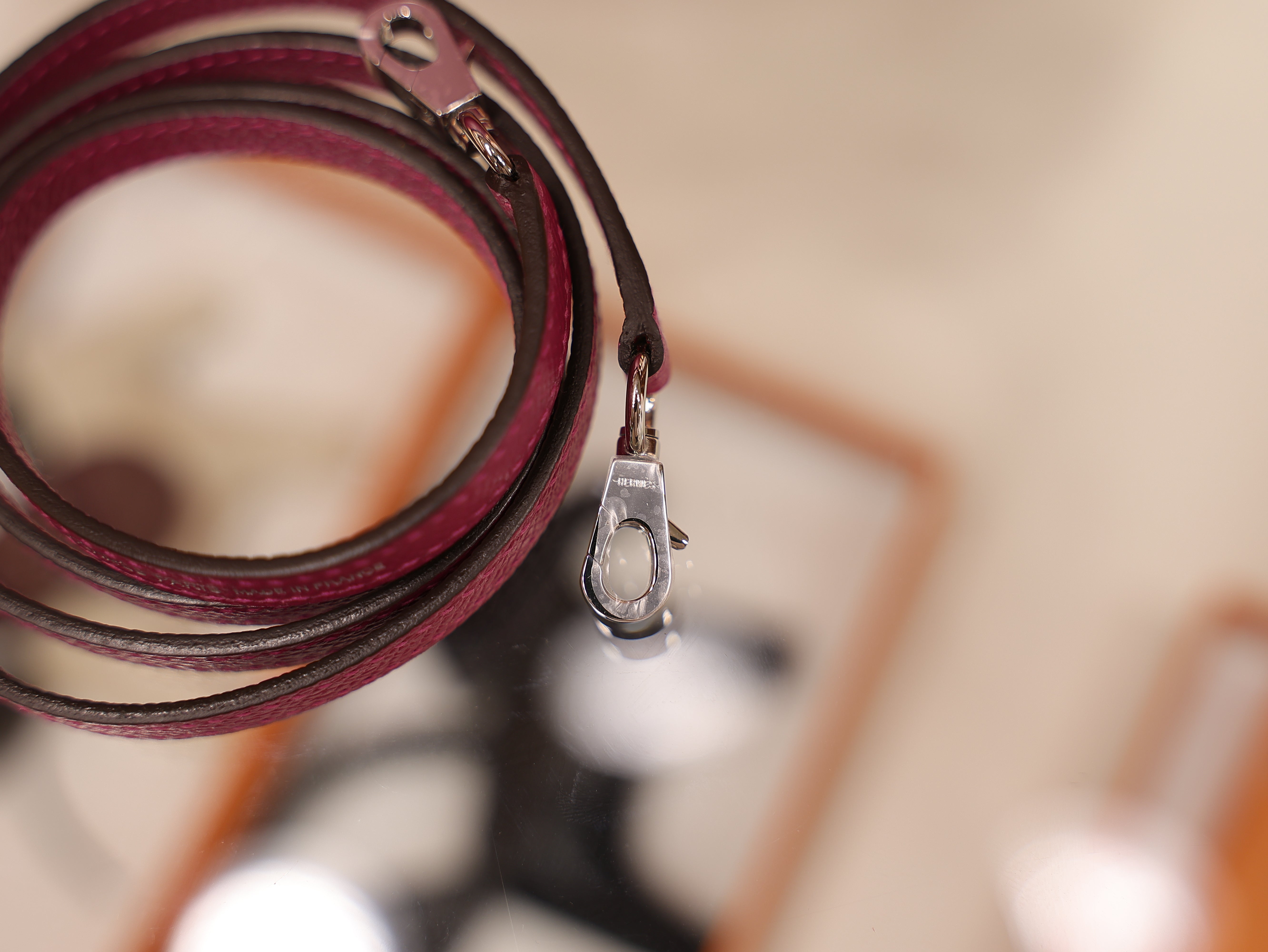 Kelly mini 2 epsom rose pourpre PHW