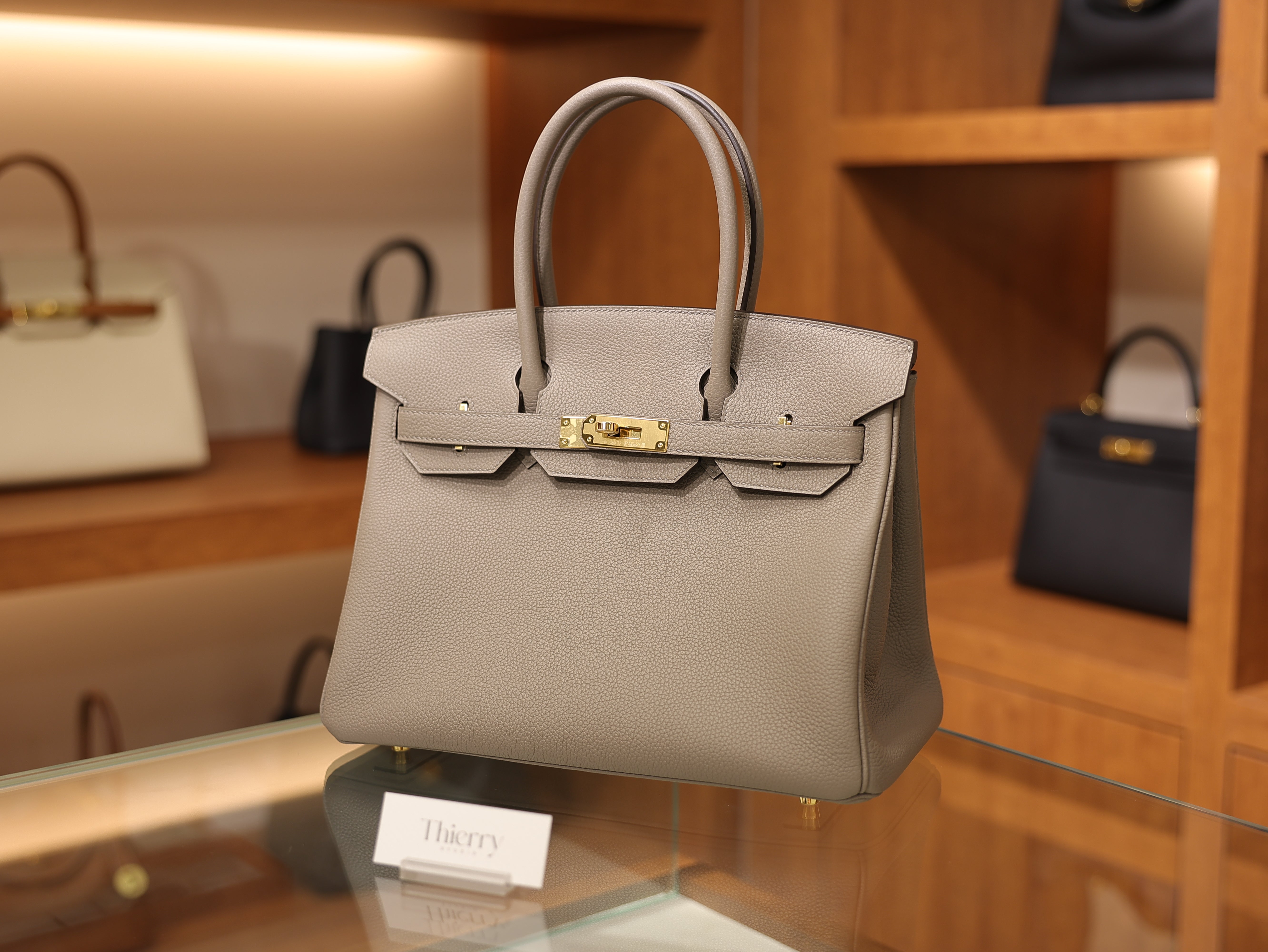 Birkin 30 togo gris asphalt GHW