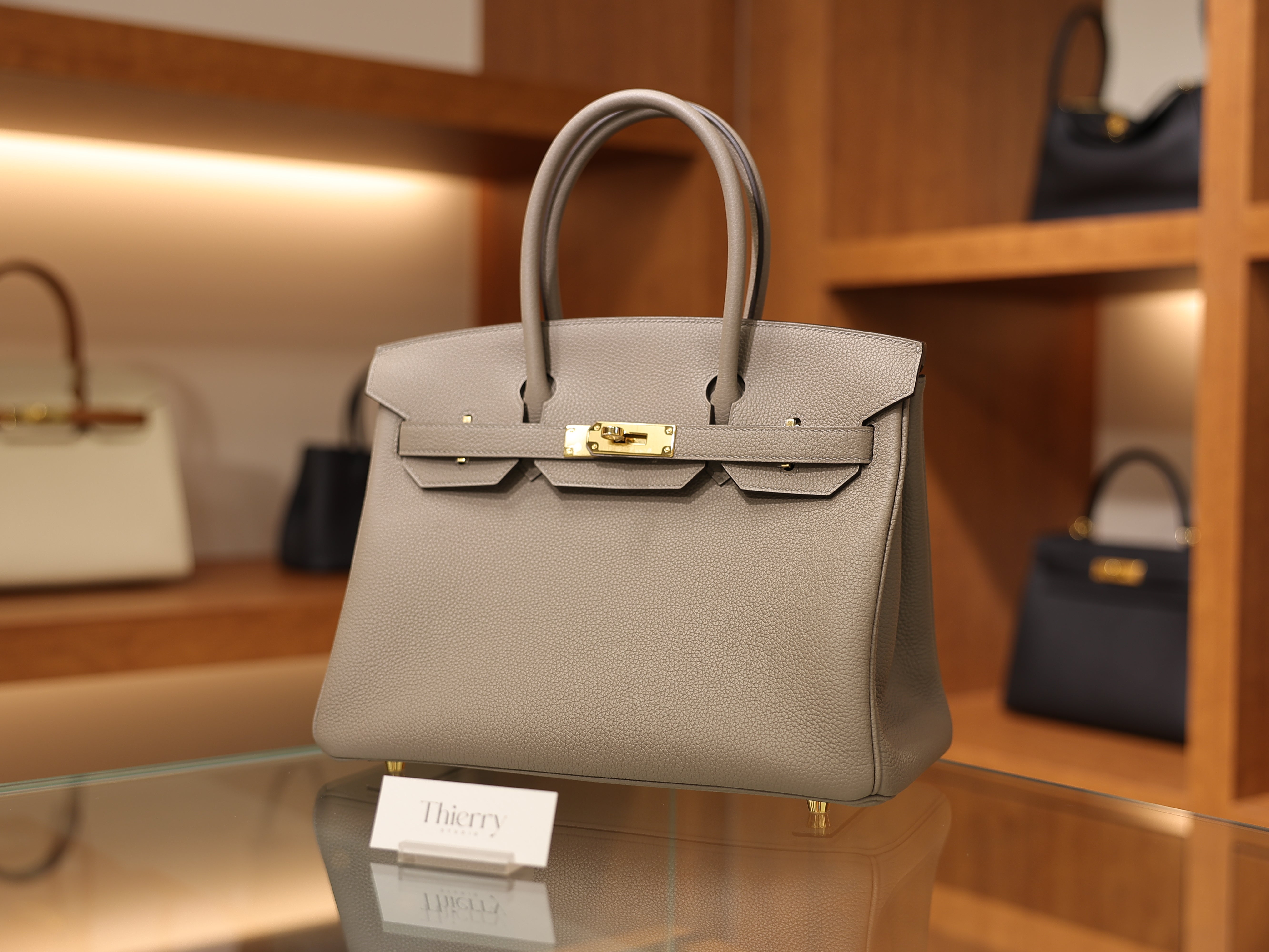 Birkin 30 togo gris asphalt GHW