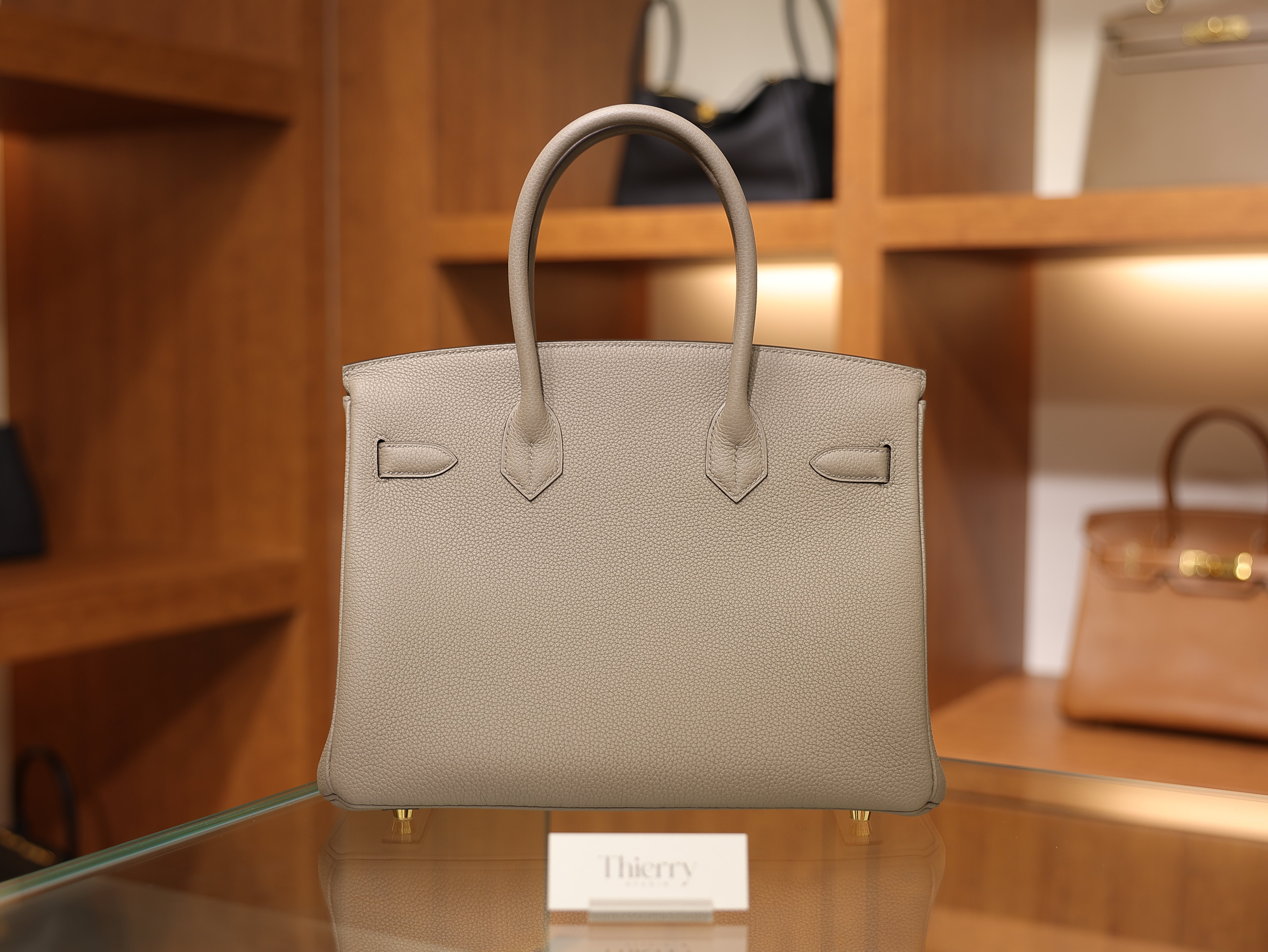 Birkin 30 togo gris asphalt GHW