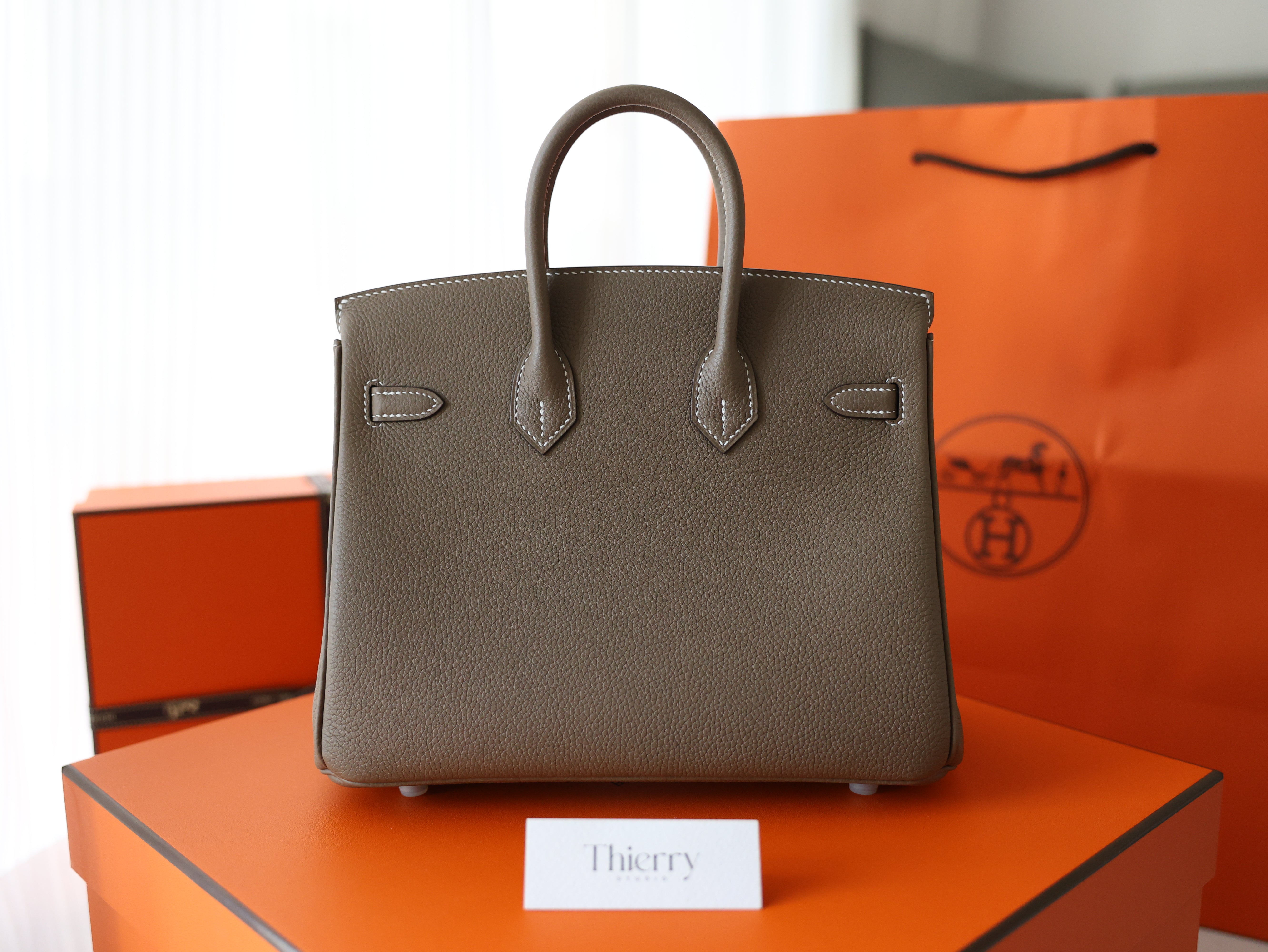 Birkin 25 togo etoupe PHW