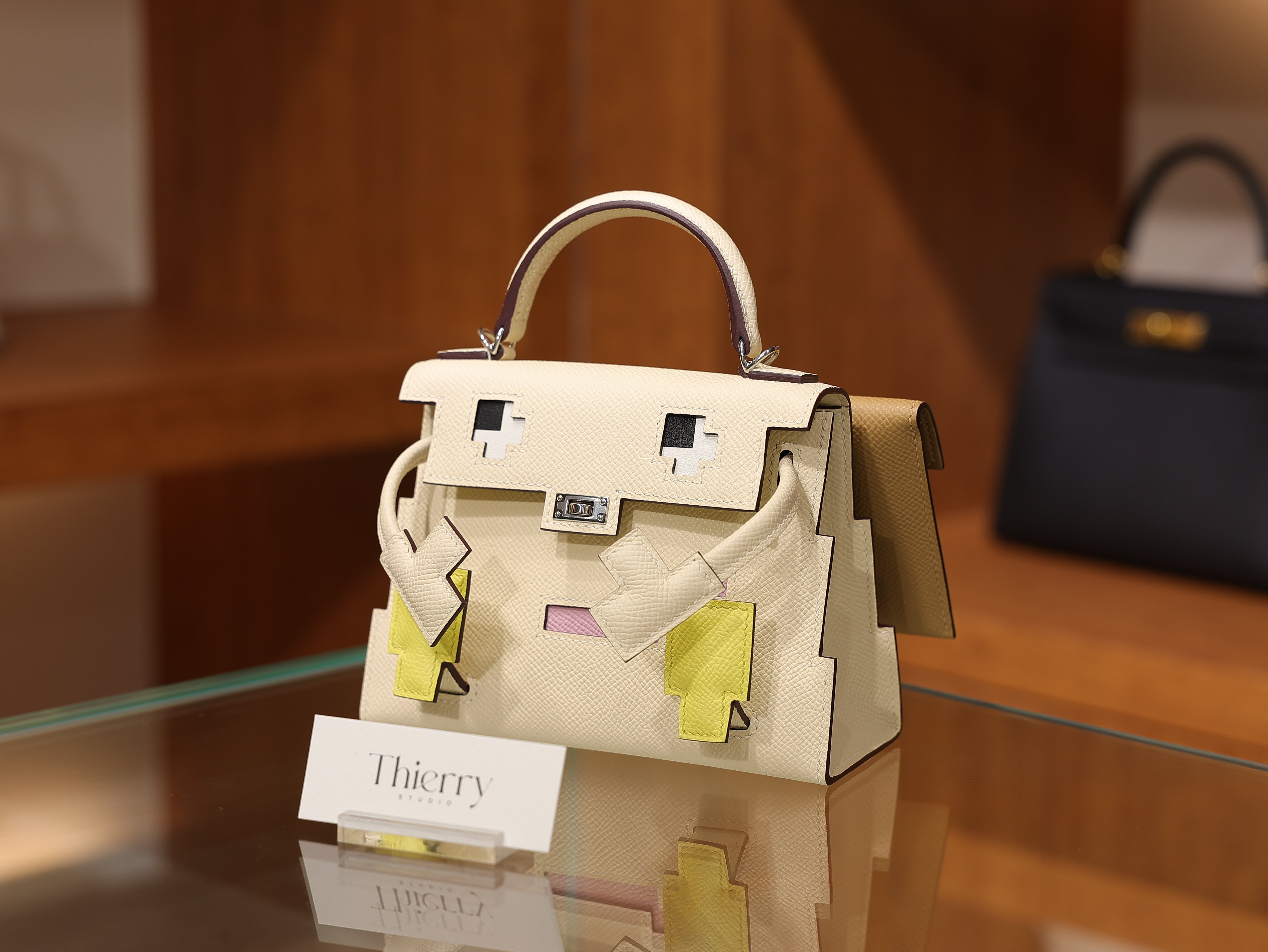 Kelly doll picto epsom nata/lime/mauve sylvestre/chai PHW
