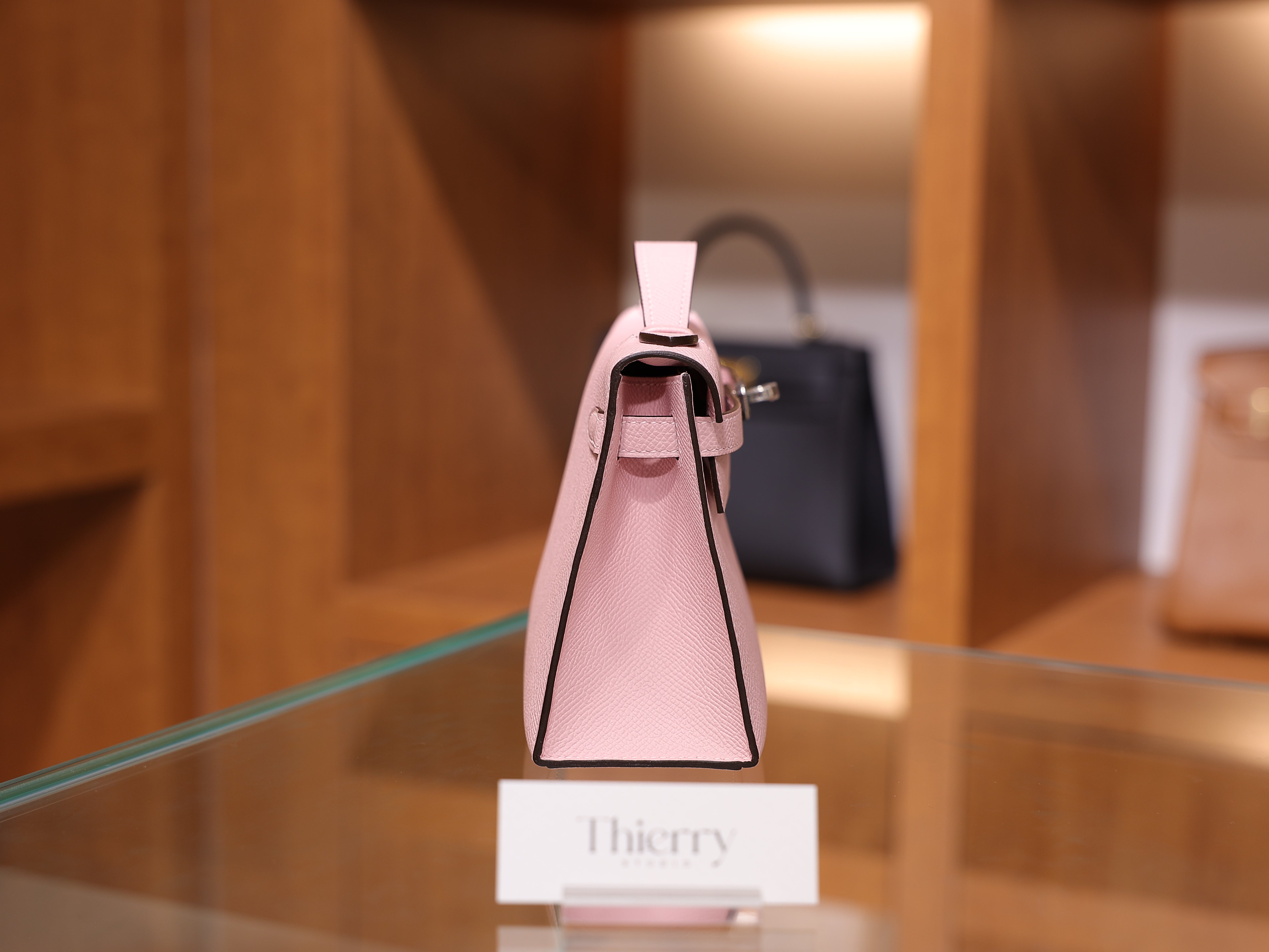 Kelly pochette epsom rose sakura PHW
