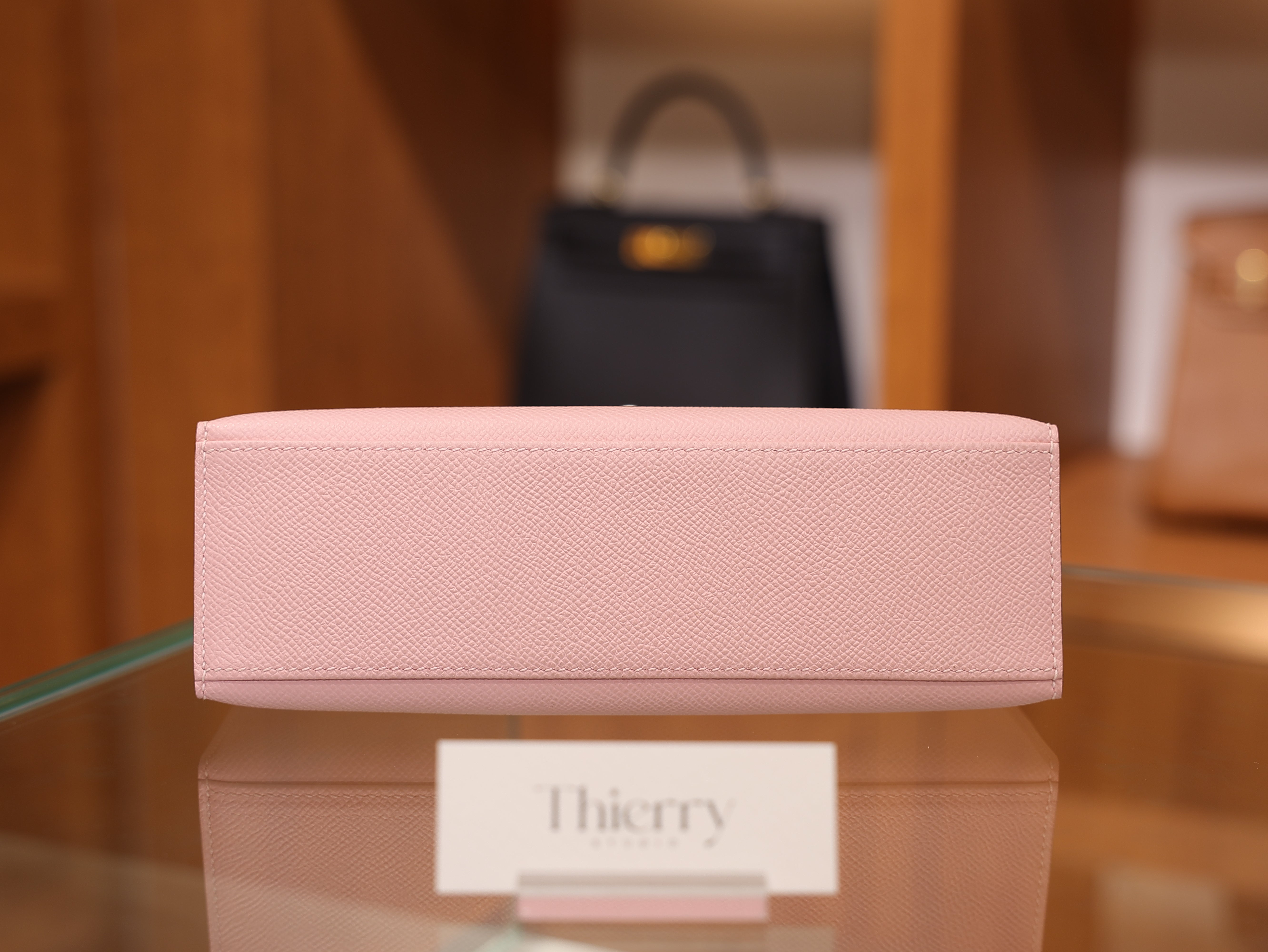 Kelly pochette epsom rose sakura PHW