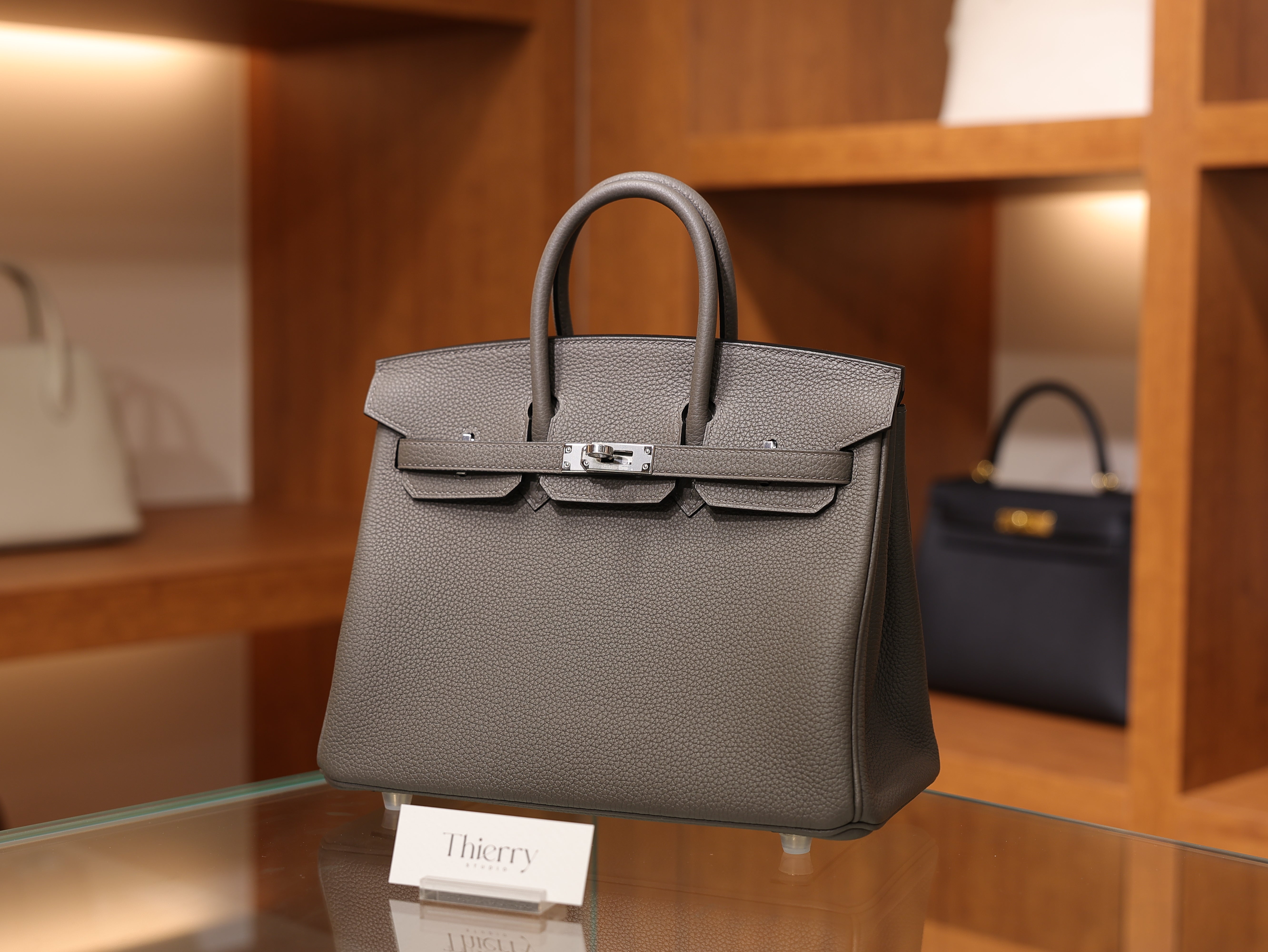 Birkin 25 togo etain PHW