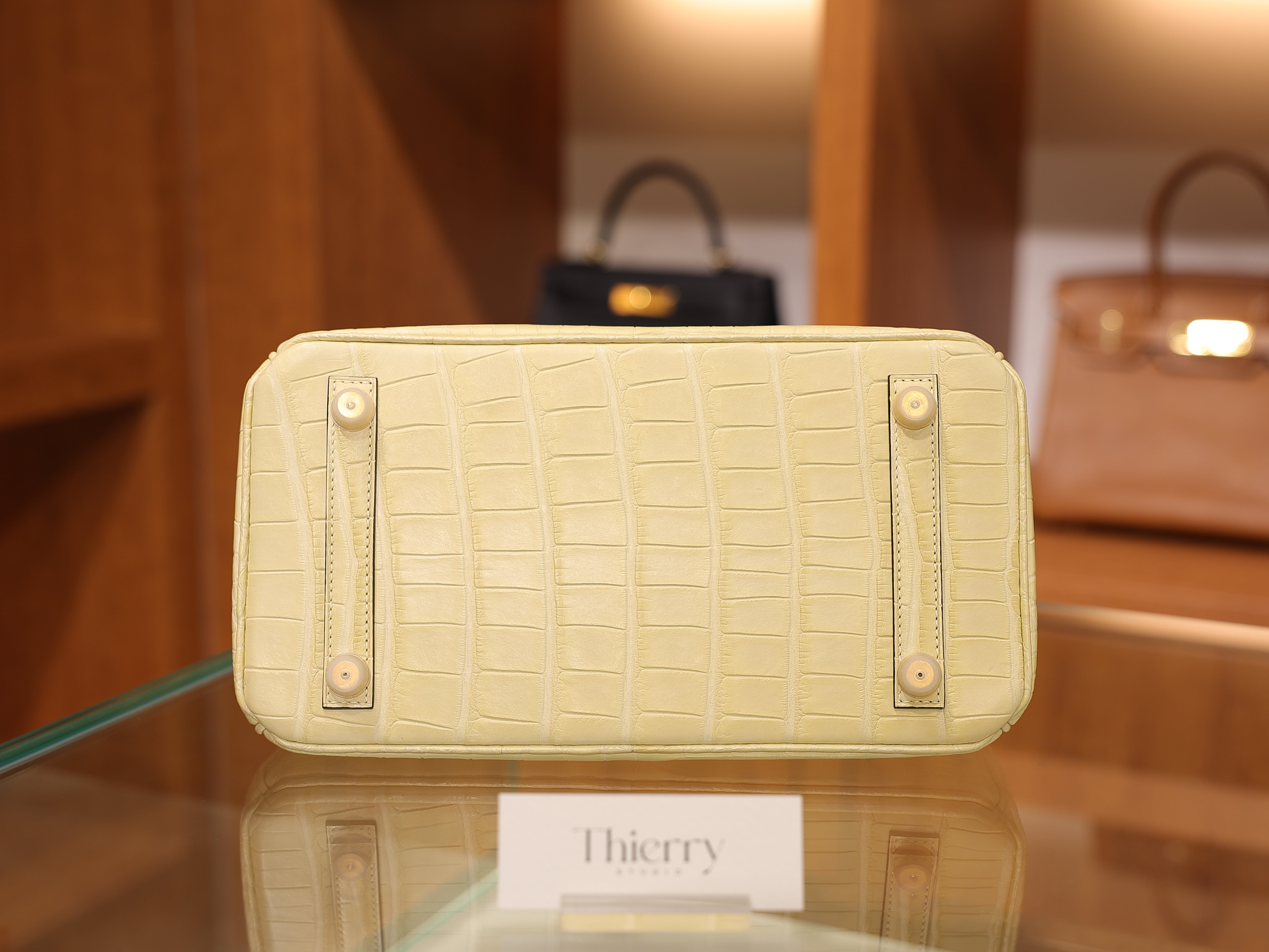 Birkin 25 matt alligator vanilla GHW
