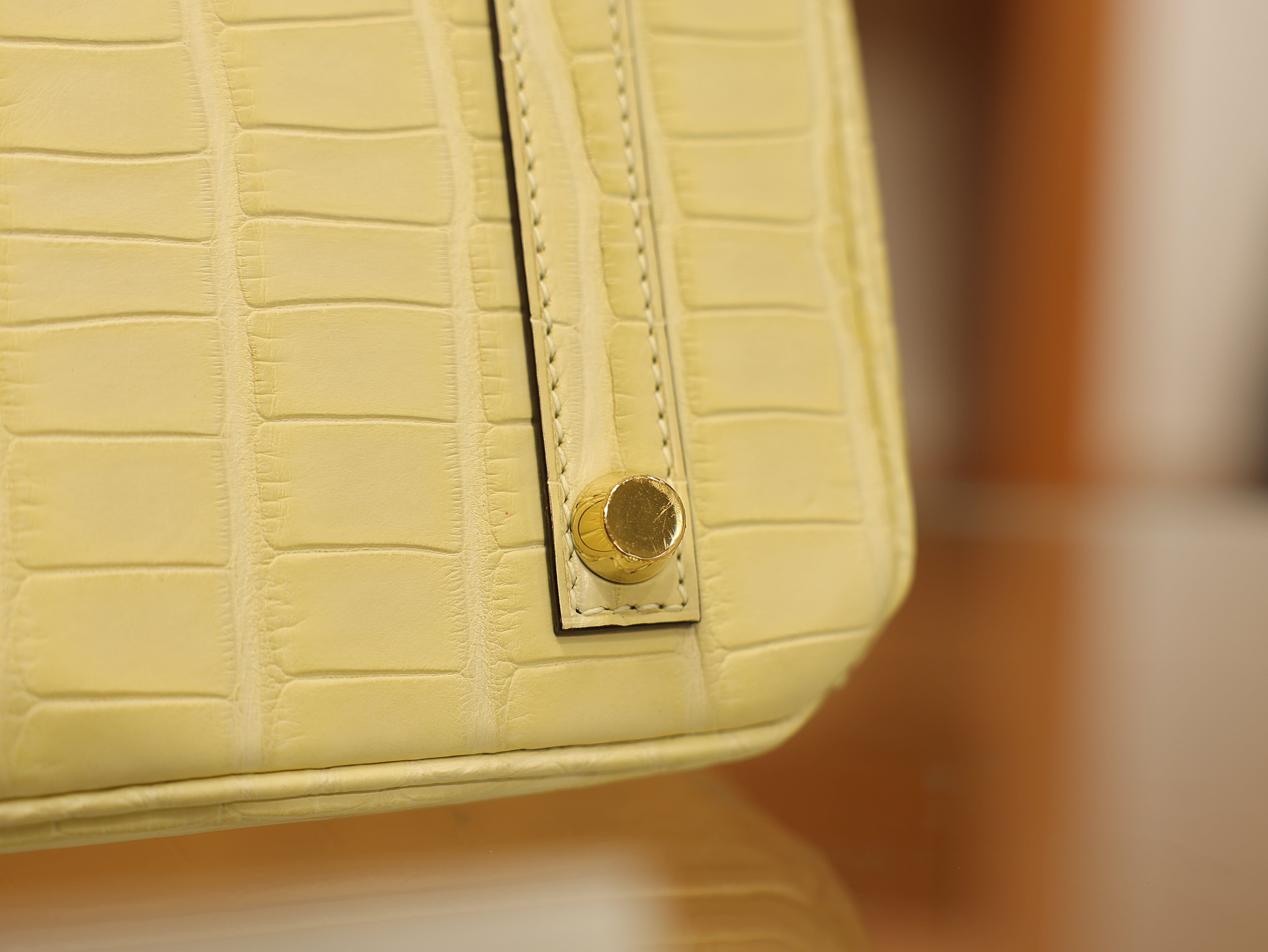 Birkin 25 matt alligator vanilla GHW