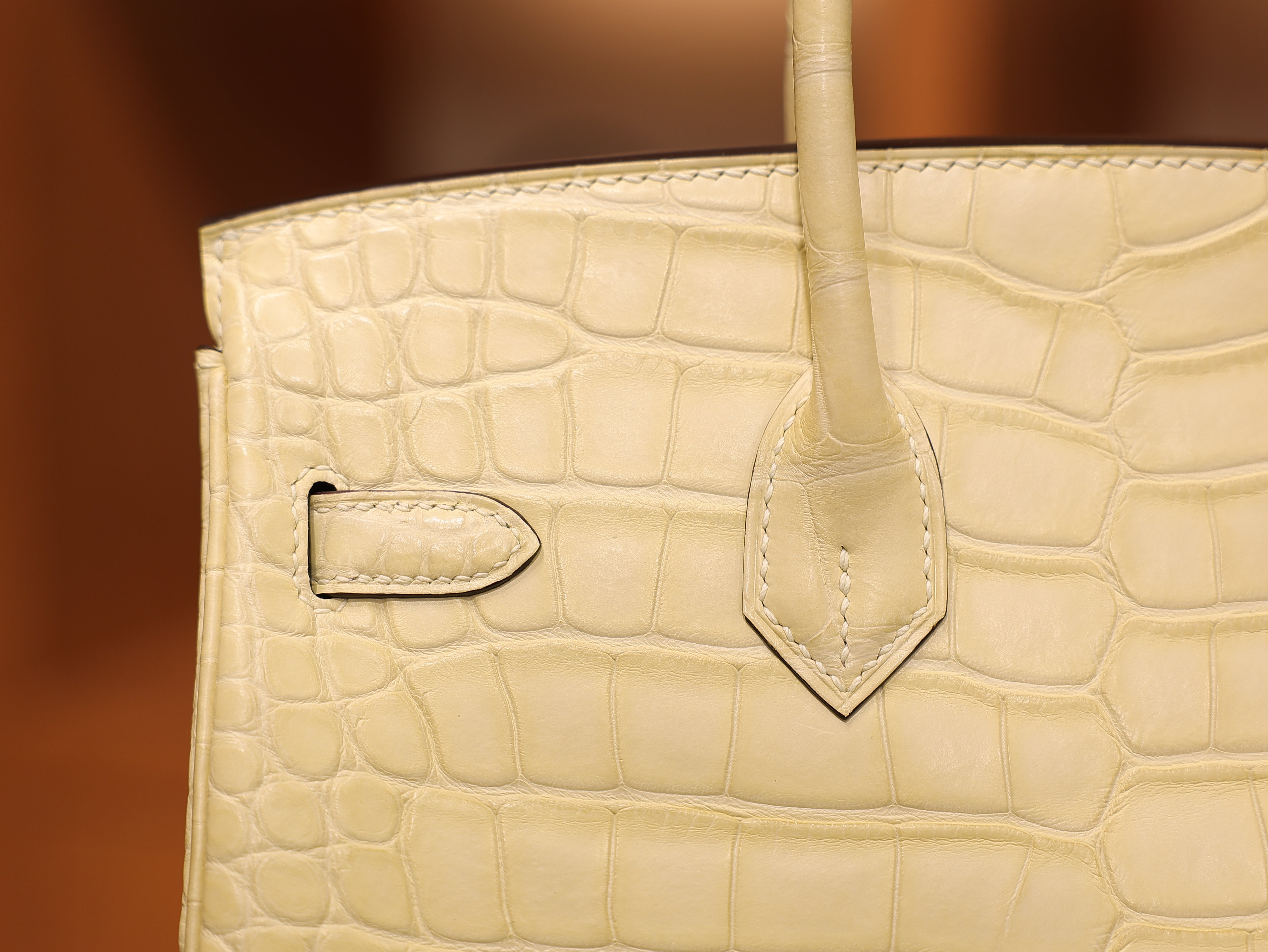 Birkin 25 matt alligator vanilla GHW