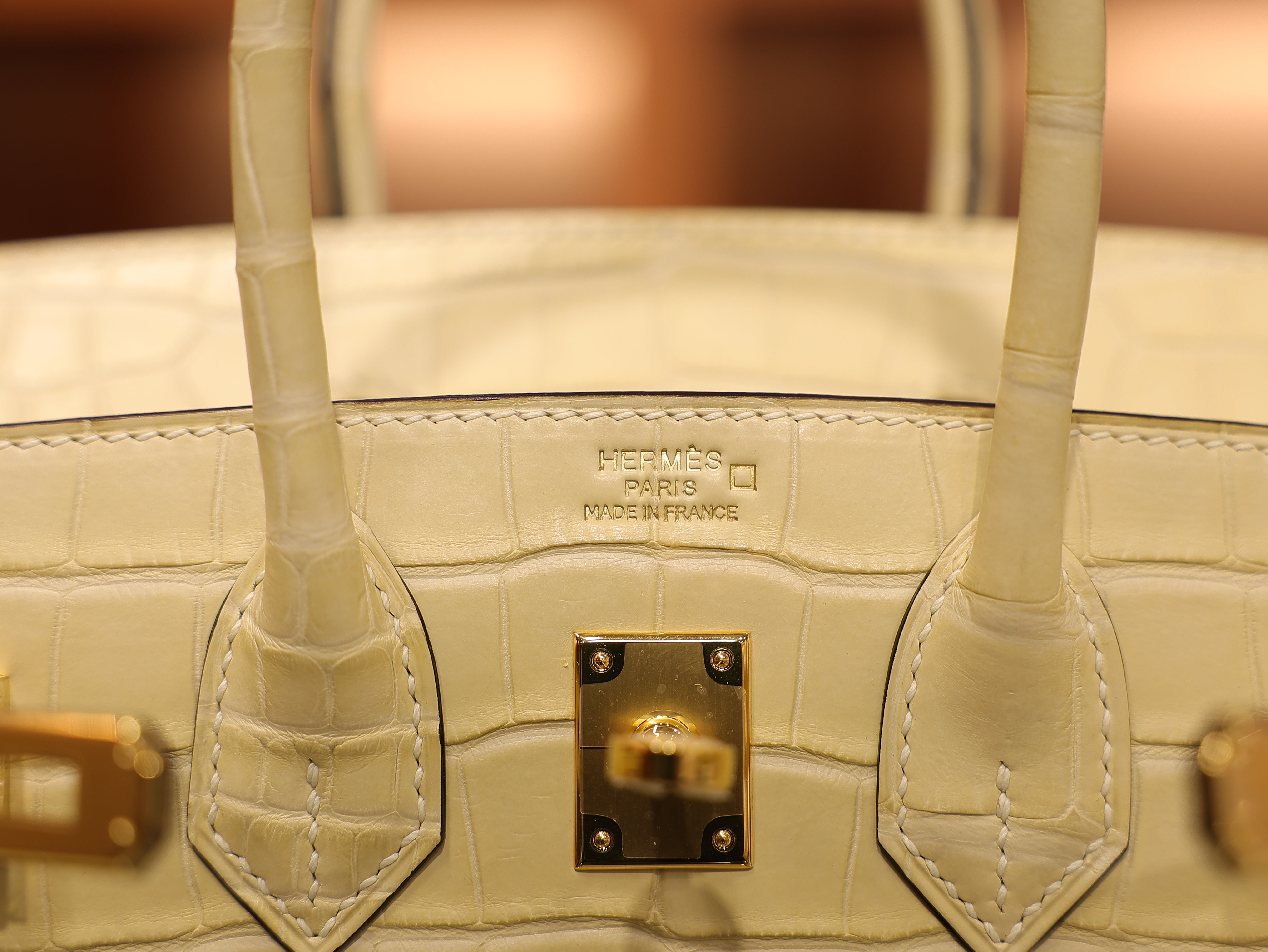 Birkin 25 matt alligator vanilla GHW