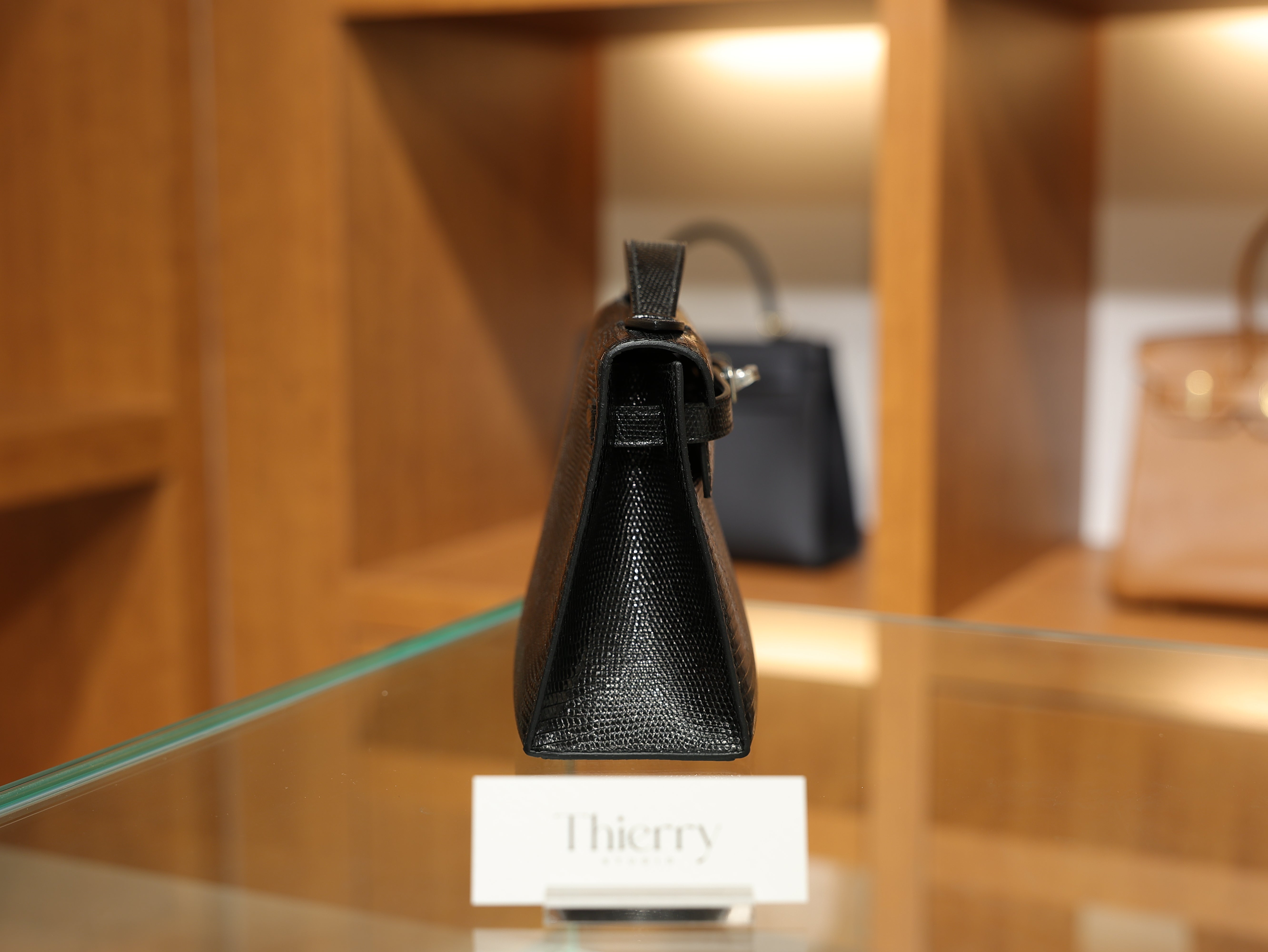 Kelly pochette lizard black PHW