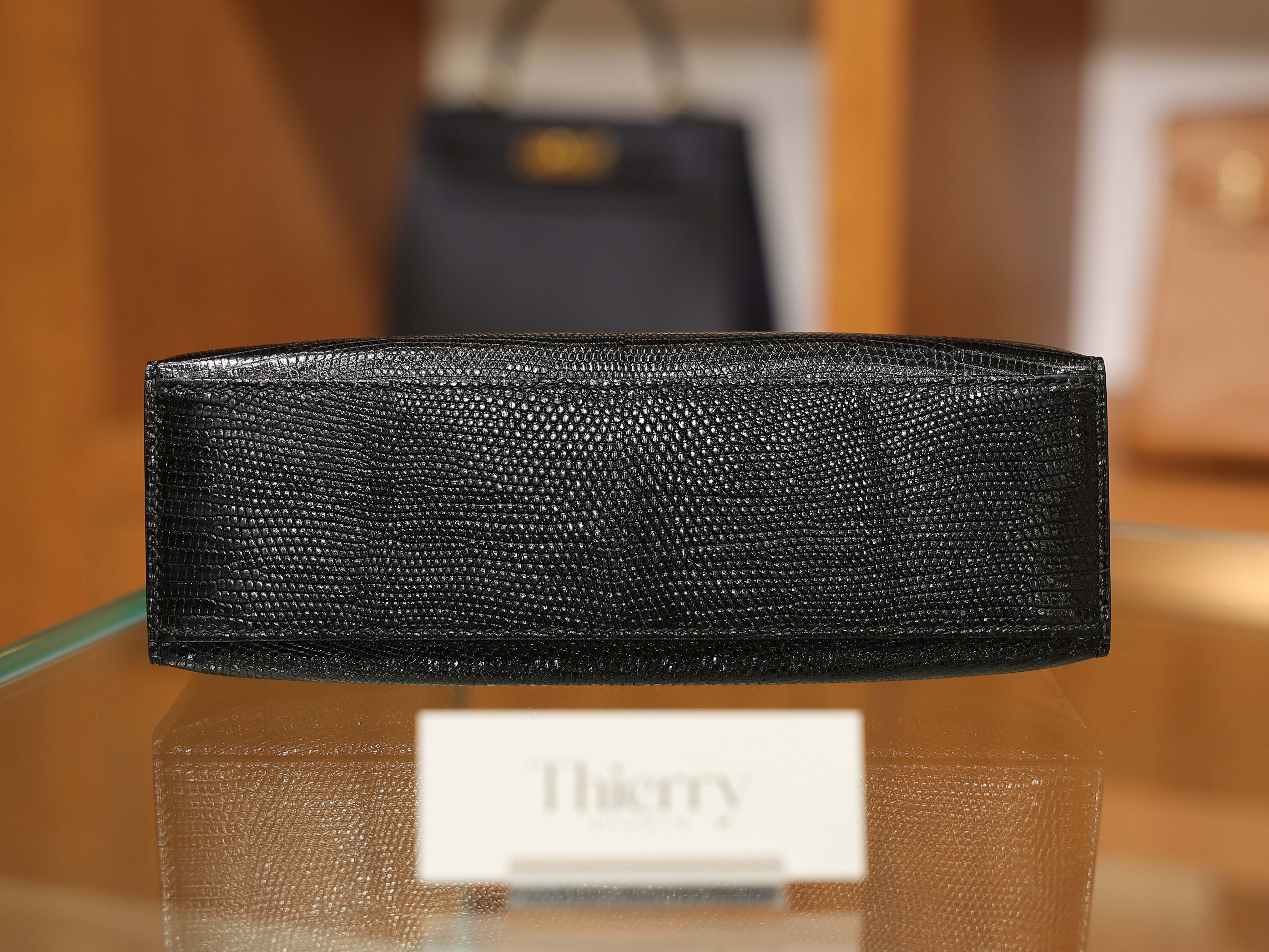 Kelly pochette lizard black PHW