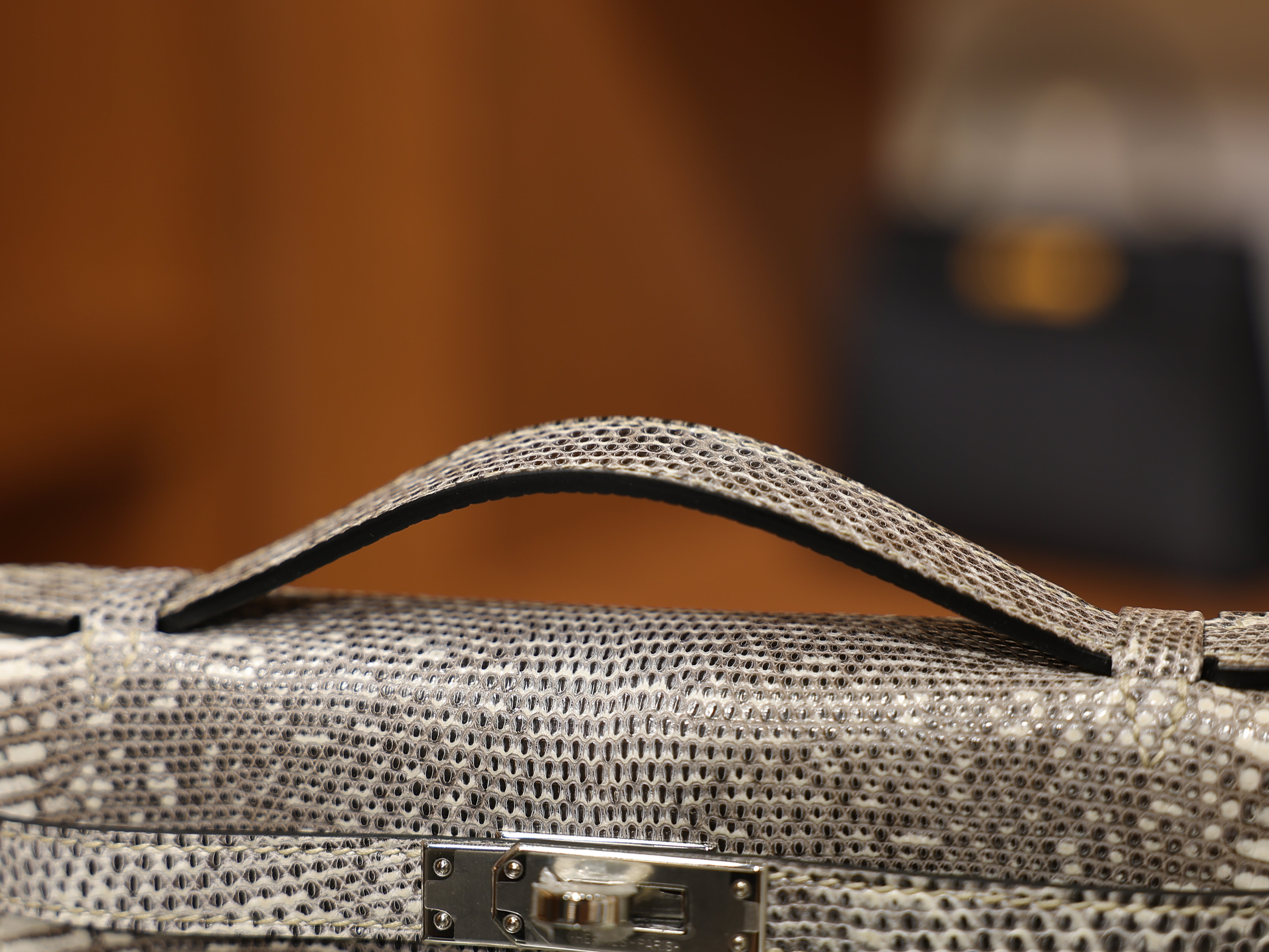Kelly pochette lizard ombre PHW