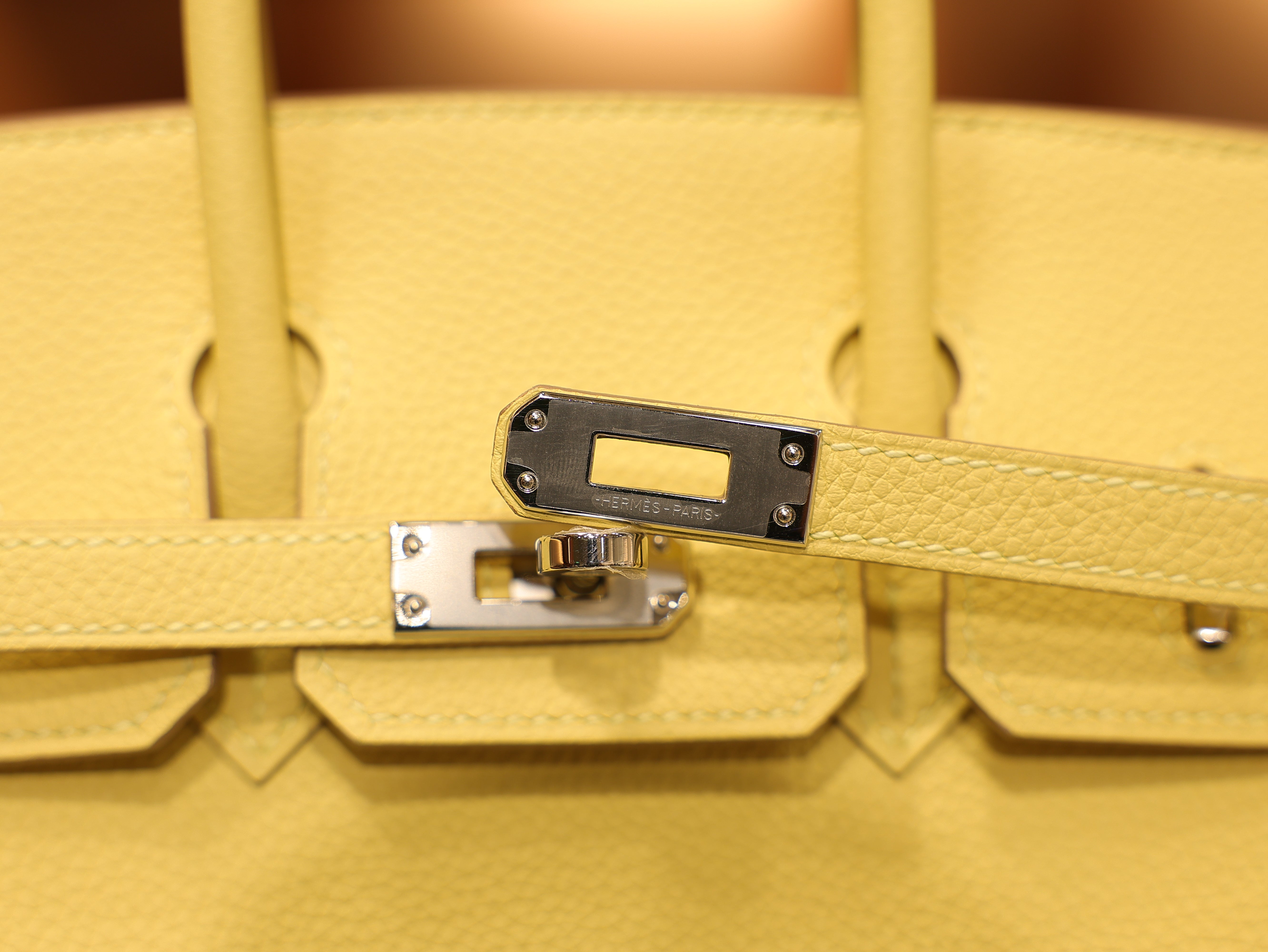 Birkin 25 togo jaune poussin PHW
