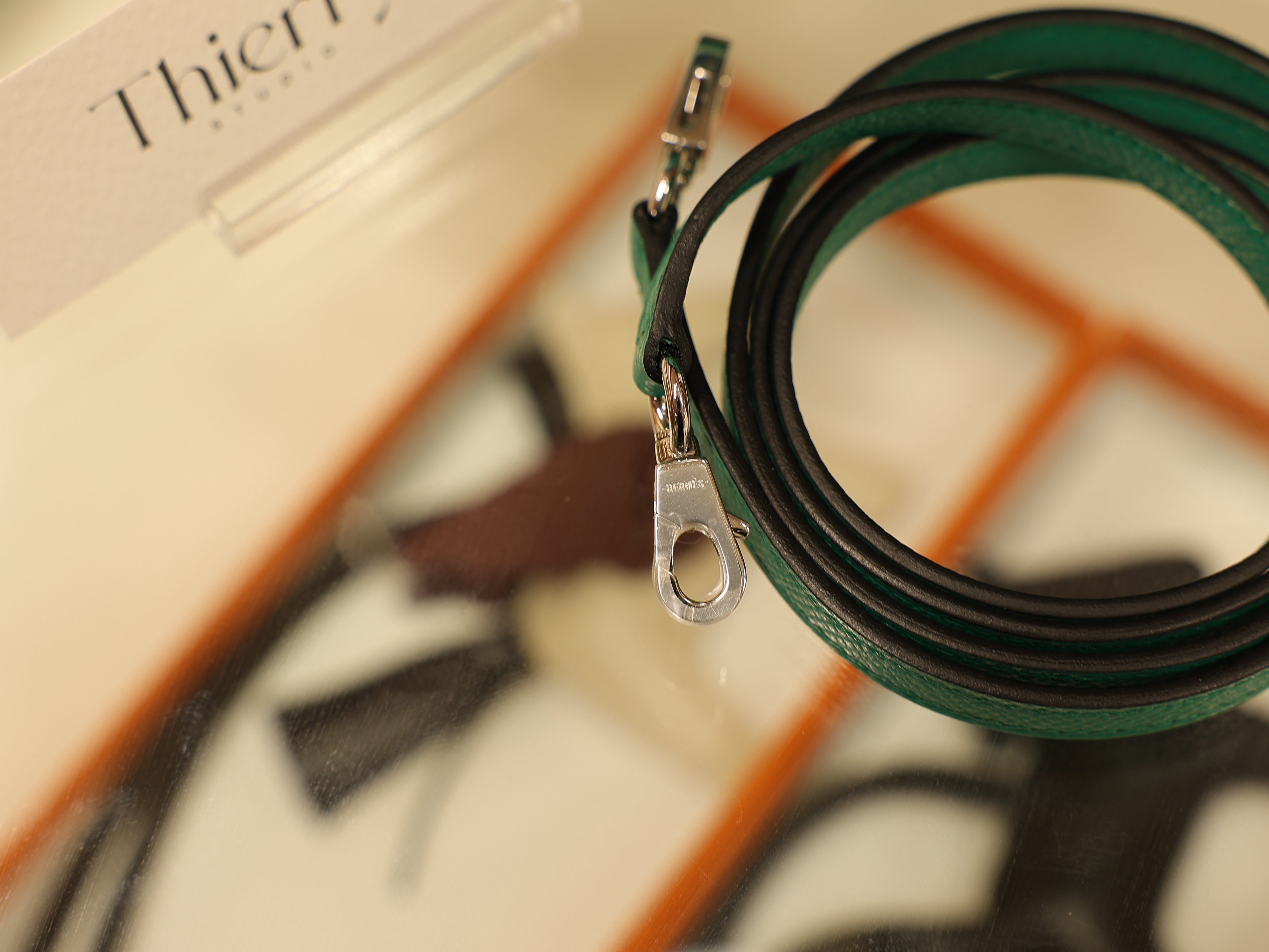 Mini kelly epsom vert jade PHW