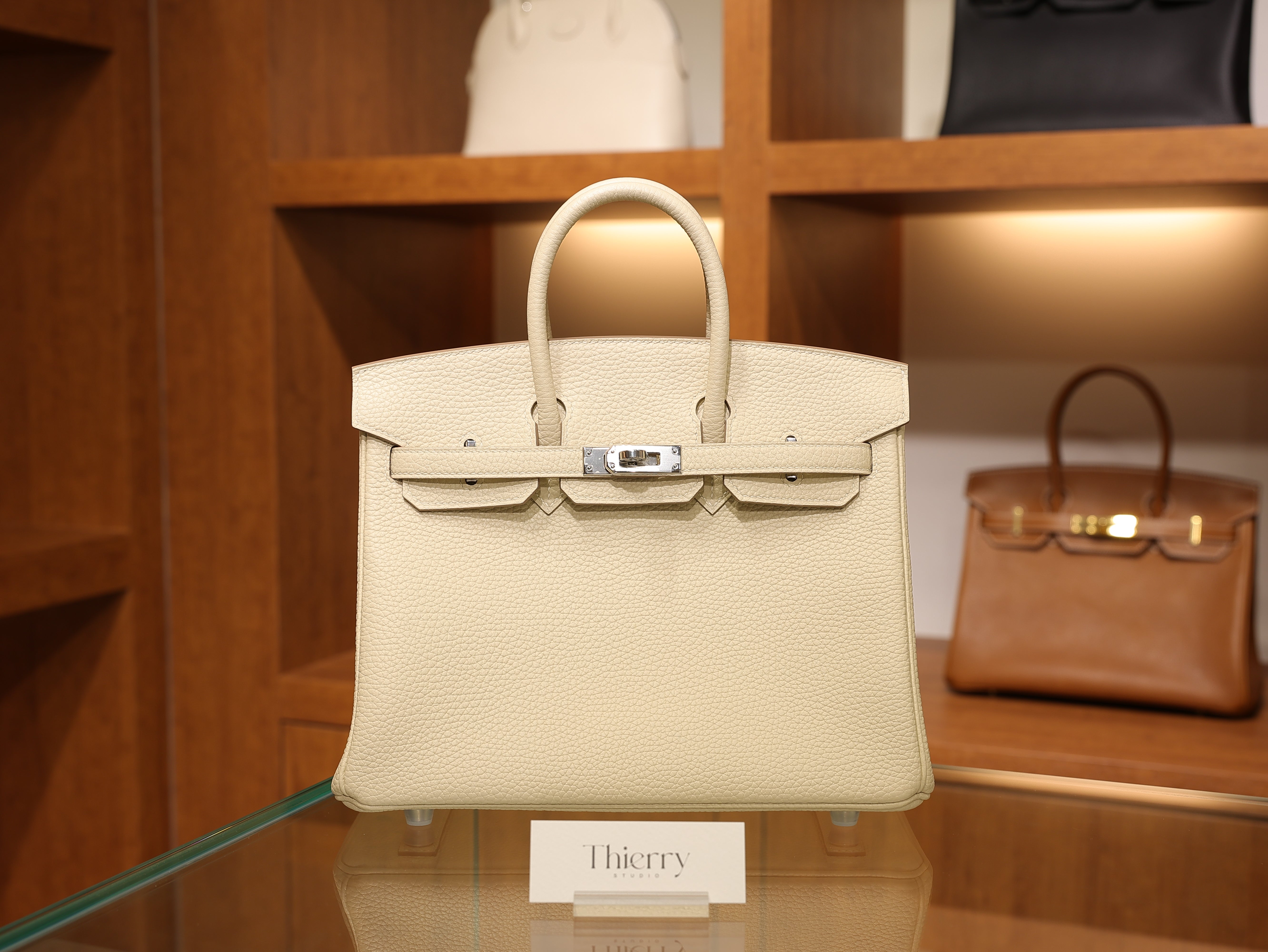 Birkin 25 clemence craie PHW
