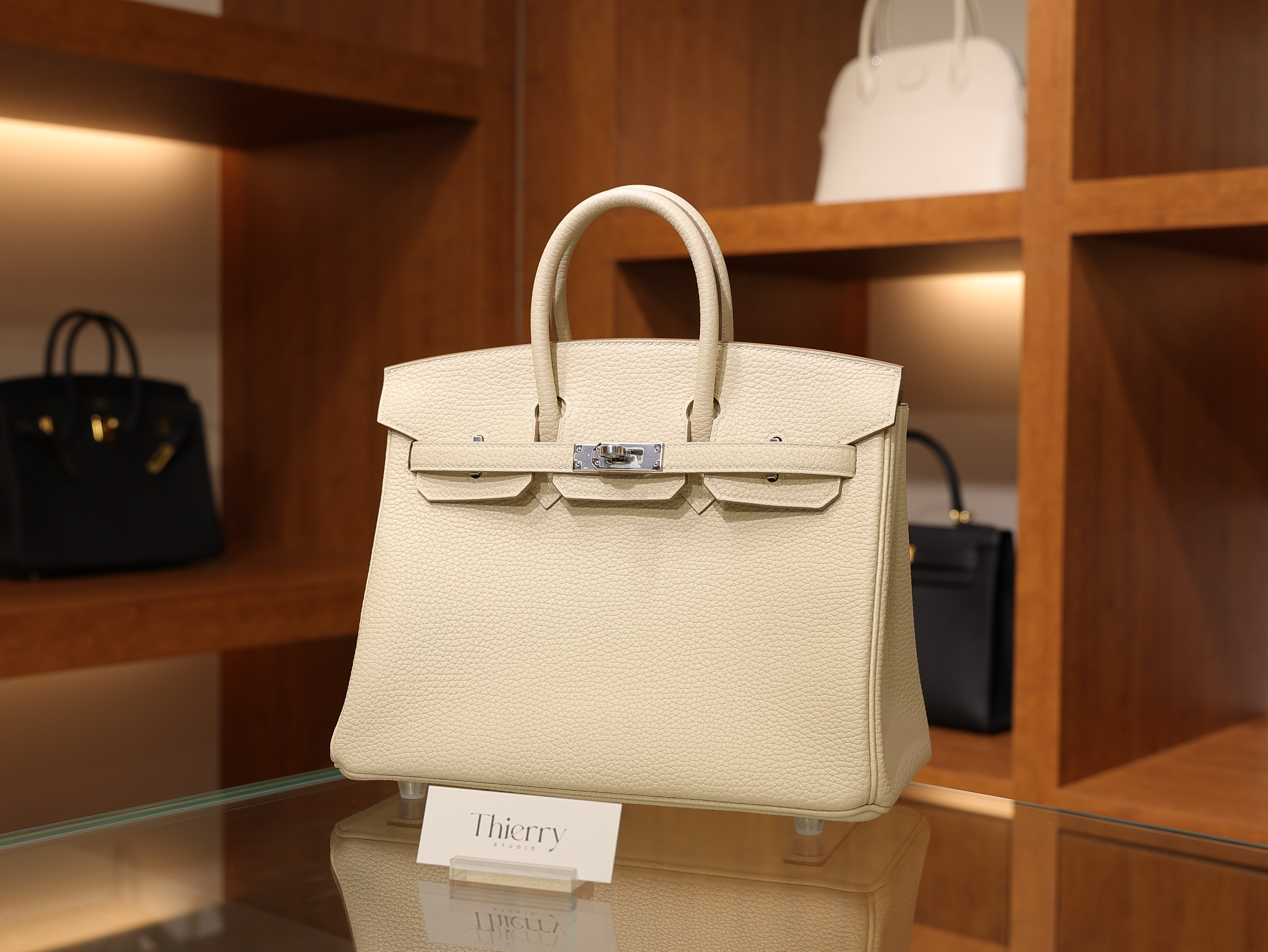 Birkin 25 clemence craie PHW