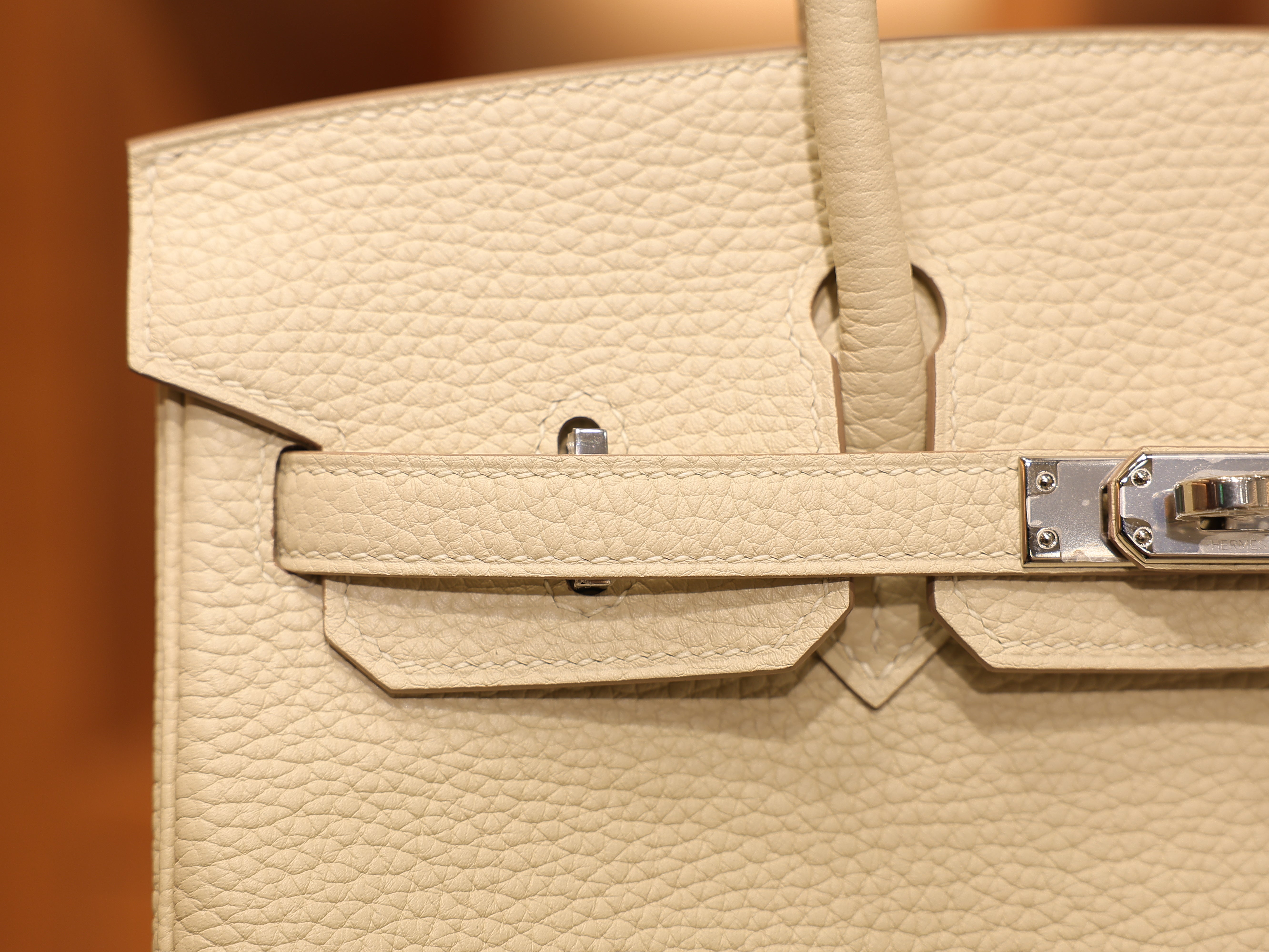 Birkin 25 clemence craie PHW