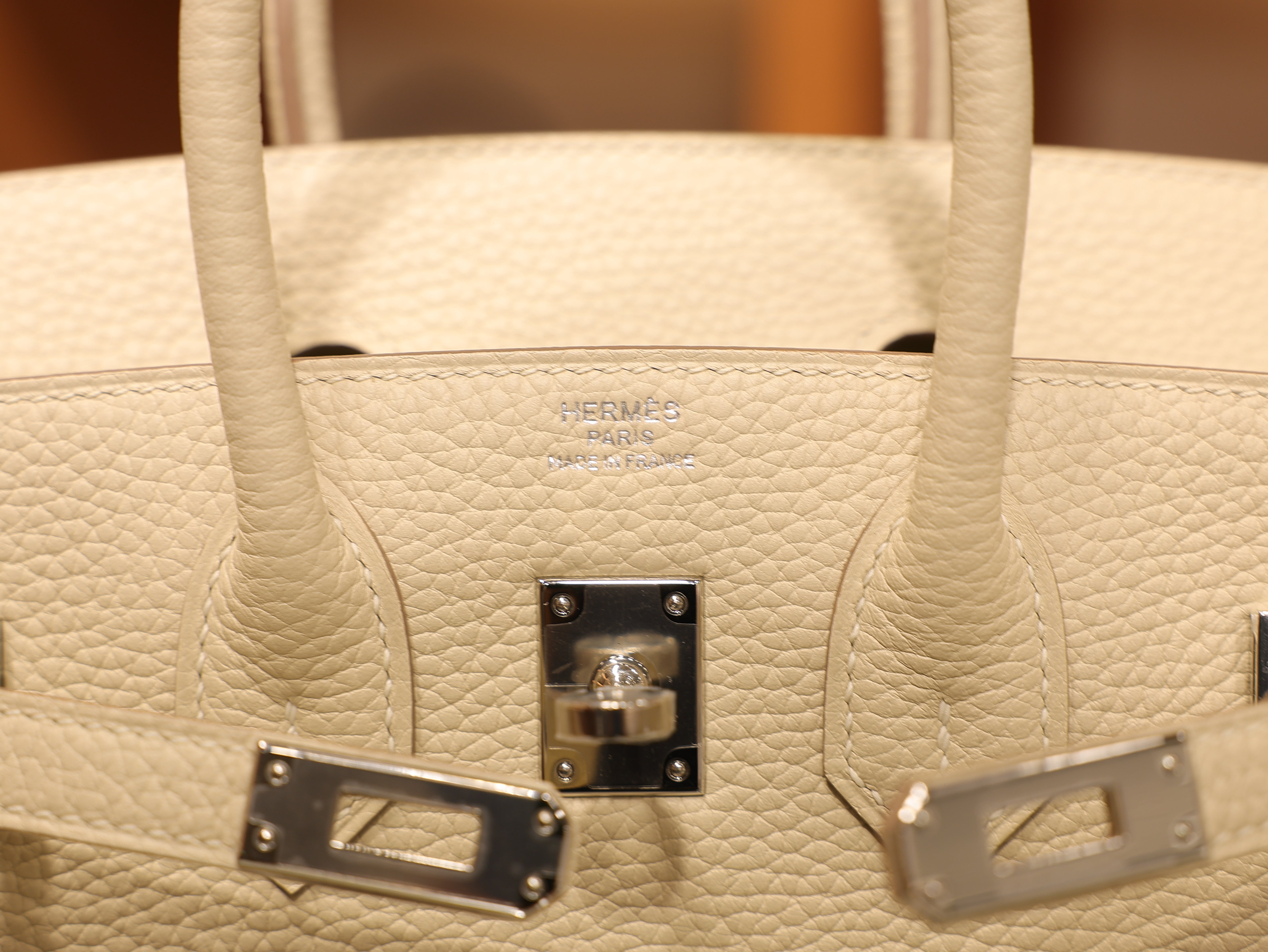 Birkin 25 clemence craie PHW