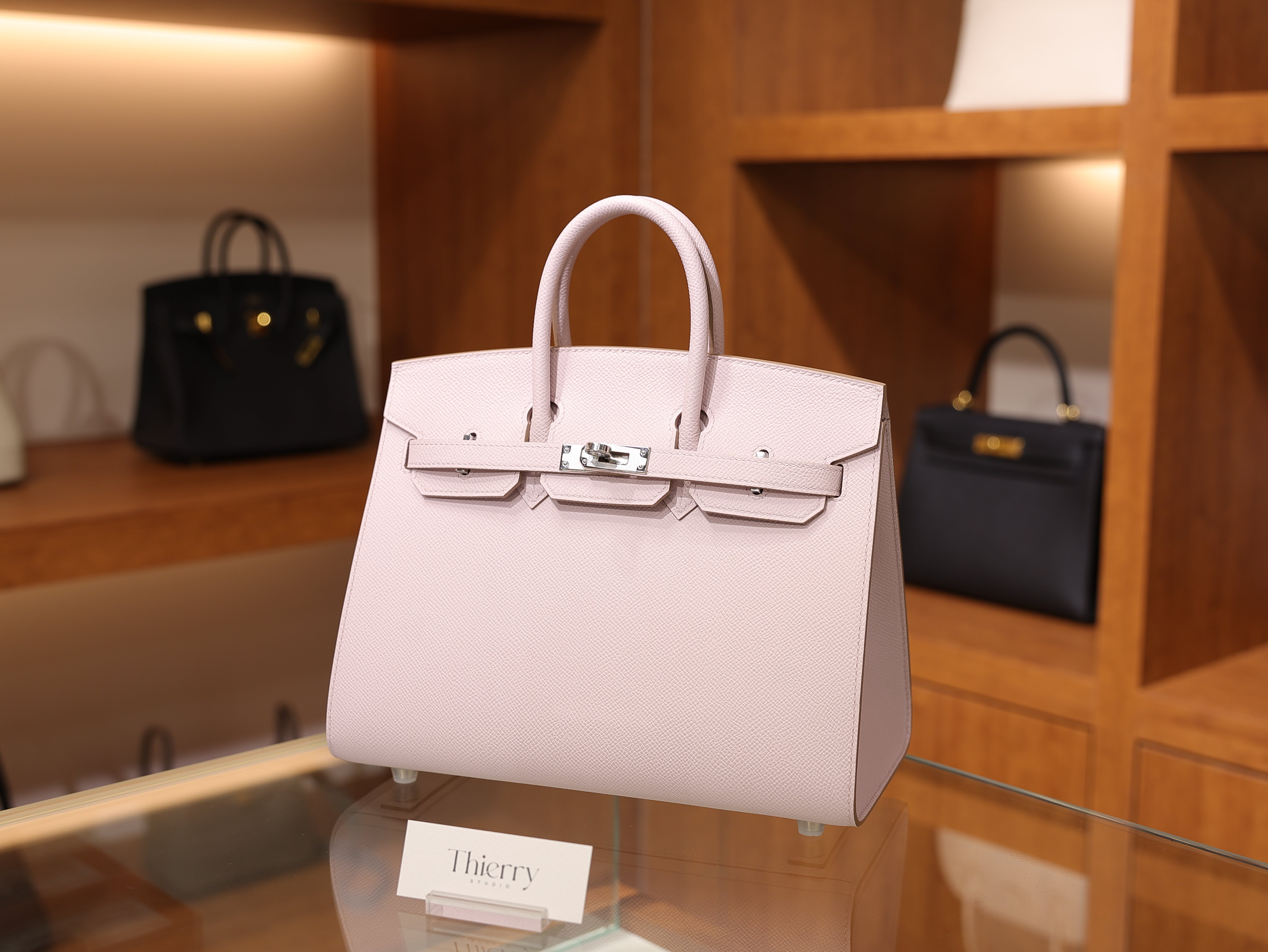 Birkin 25 epsom sellier mauve pale PHW