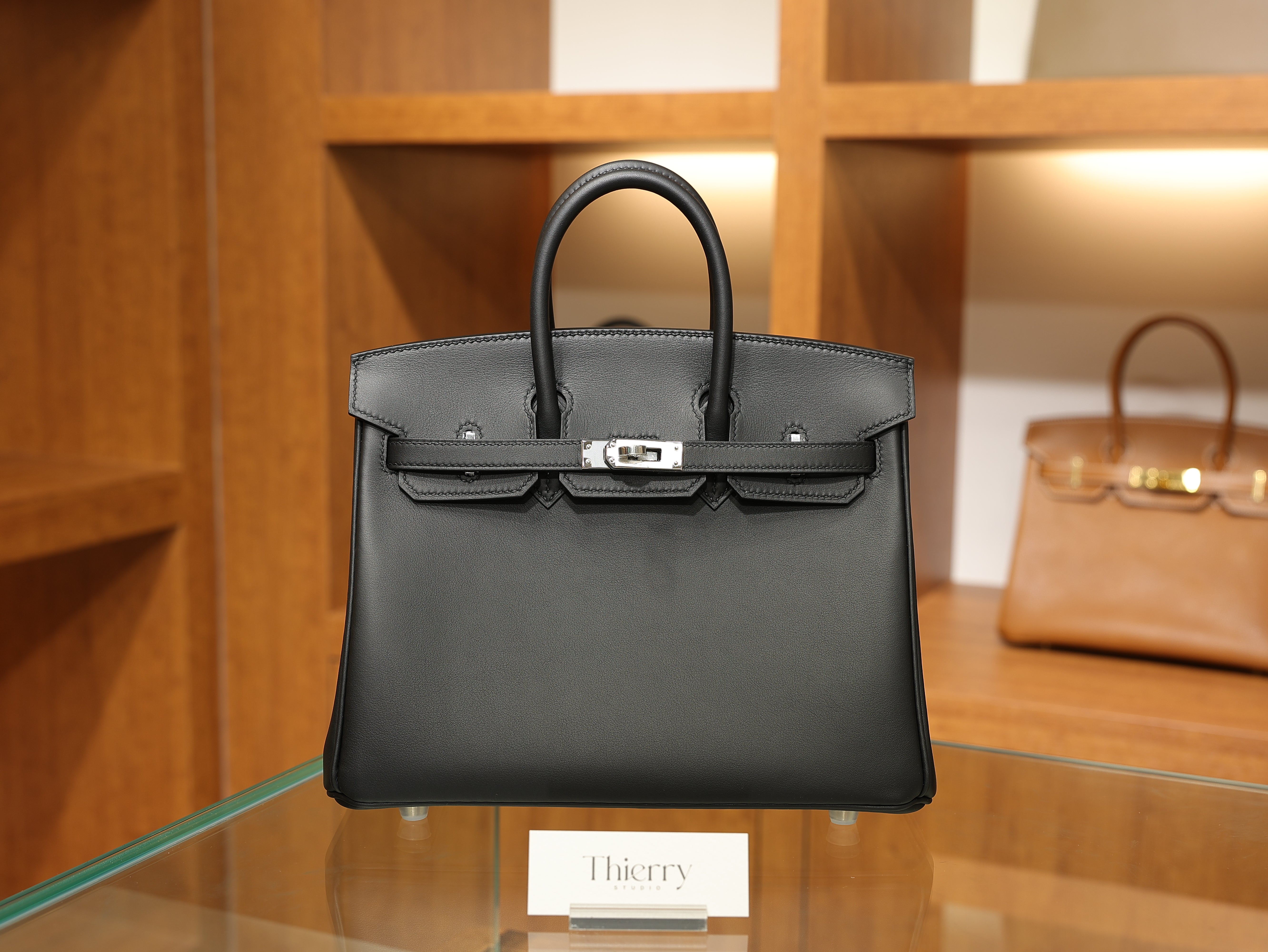 Birkin 25 swift black PHW